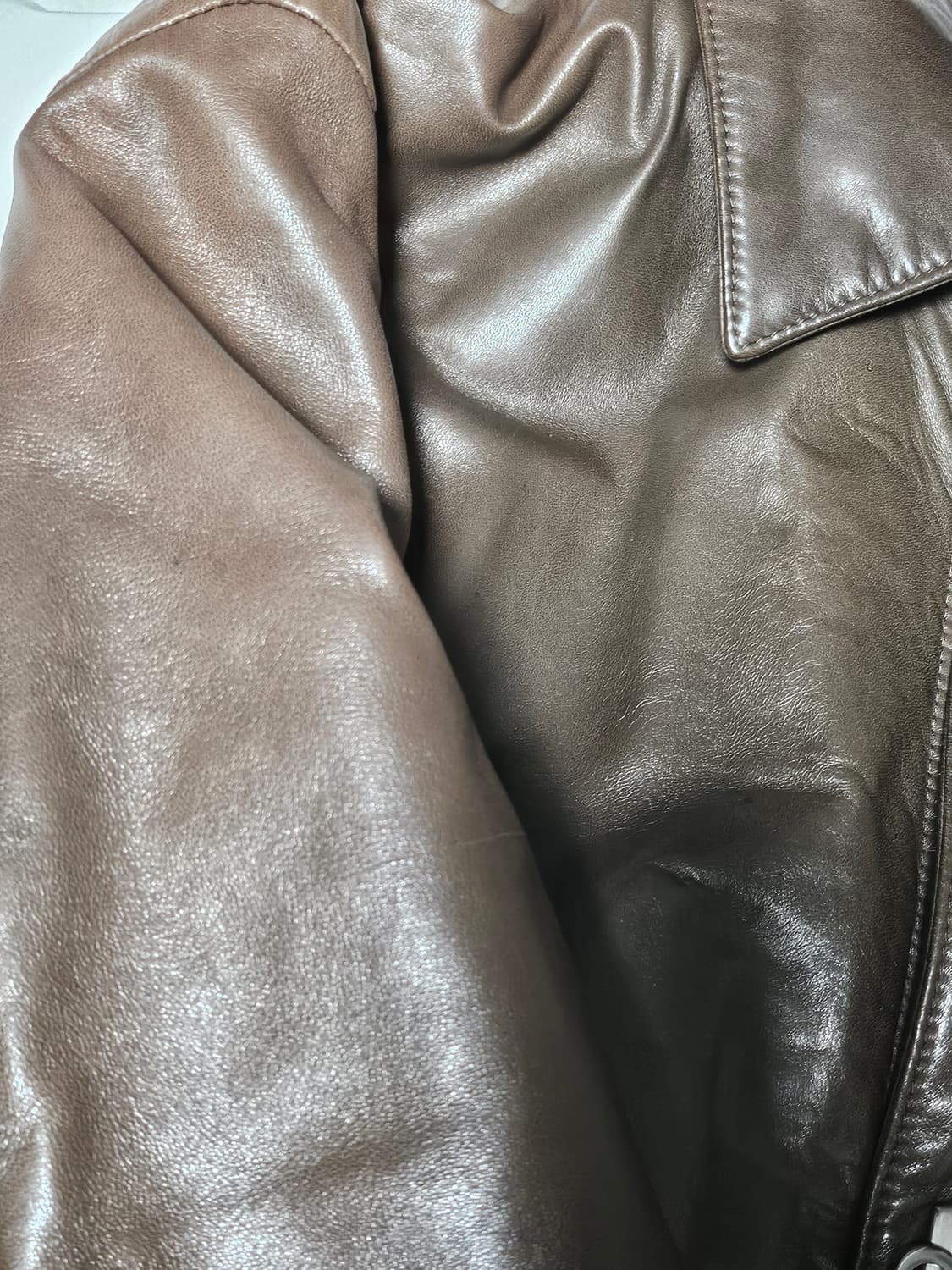 살바토레페레가모 염소 가죽 가죽 자켓 레더 자켓 52 상품이미지3