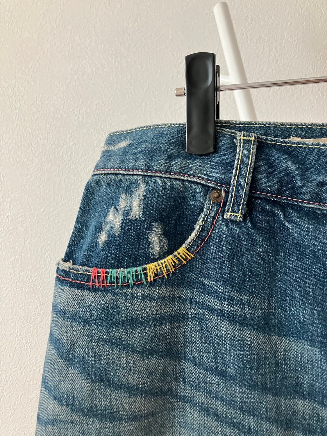 츠모리치사토 스티치 데님스커트 2사이즈 상품이미지2