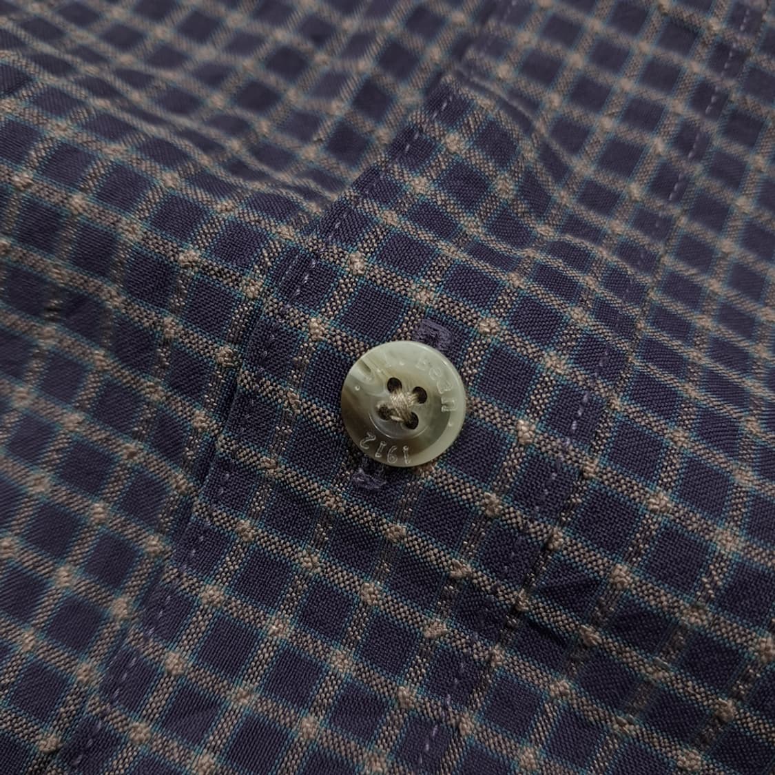 CL879 M 엘엘빈 90s 올드네이비 스몰 체크 시어서커 셔츠 남방 상품이미지5