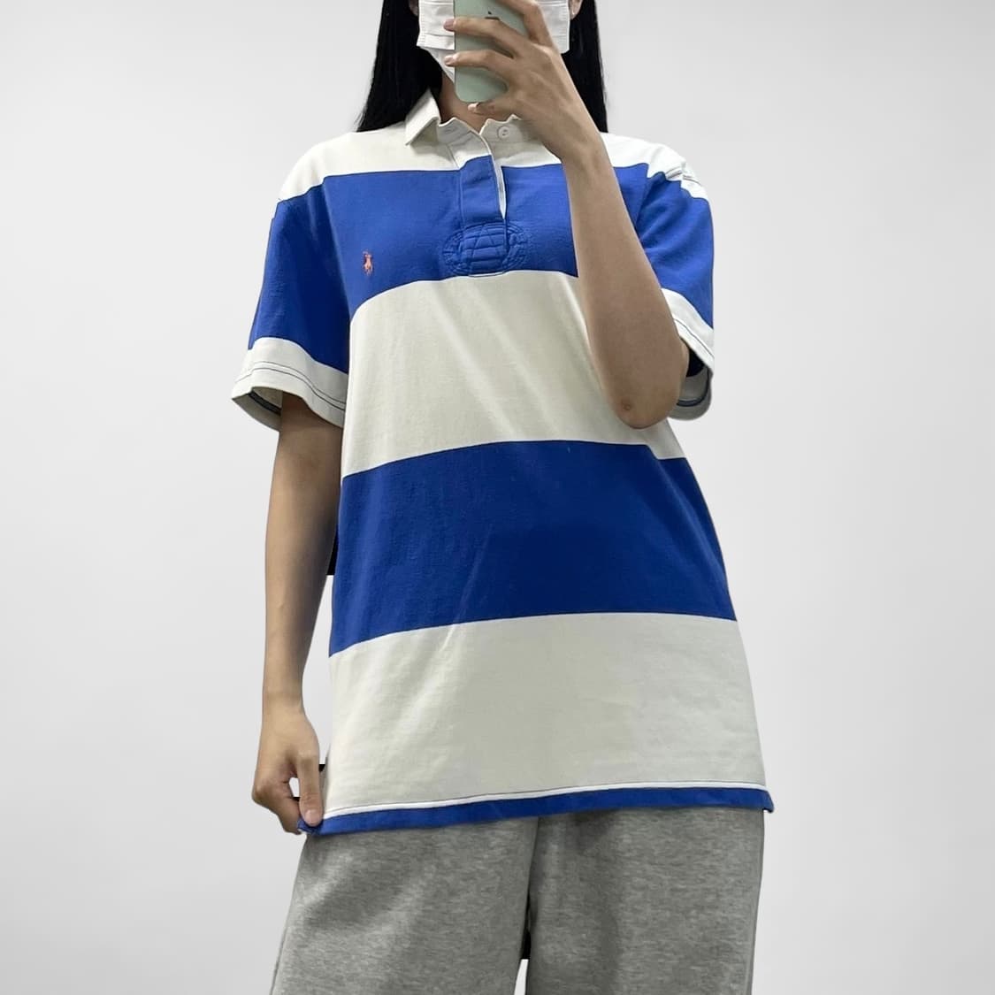 폴로 랄프로렌 스트라이프 럭비 반팔 티셔츠 상품이미지1