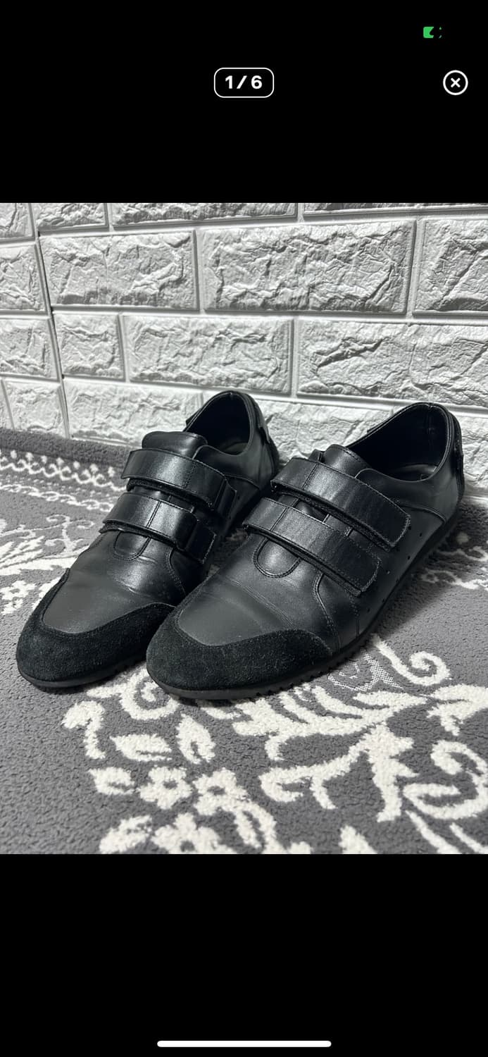 살바토레 페라가모 벨크로 스트랩 레더 스니커즈 상품이미지1