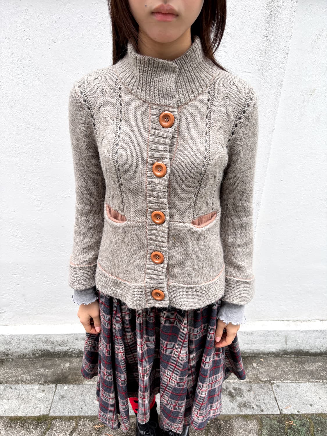 빈티지 울&알파카 버튼 가디건 상품이미지3