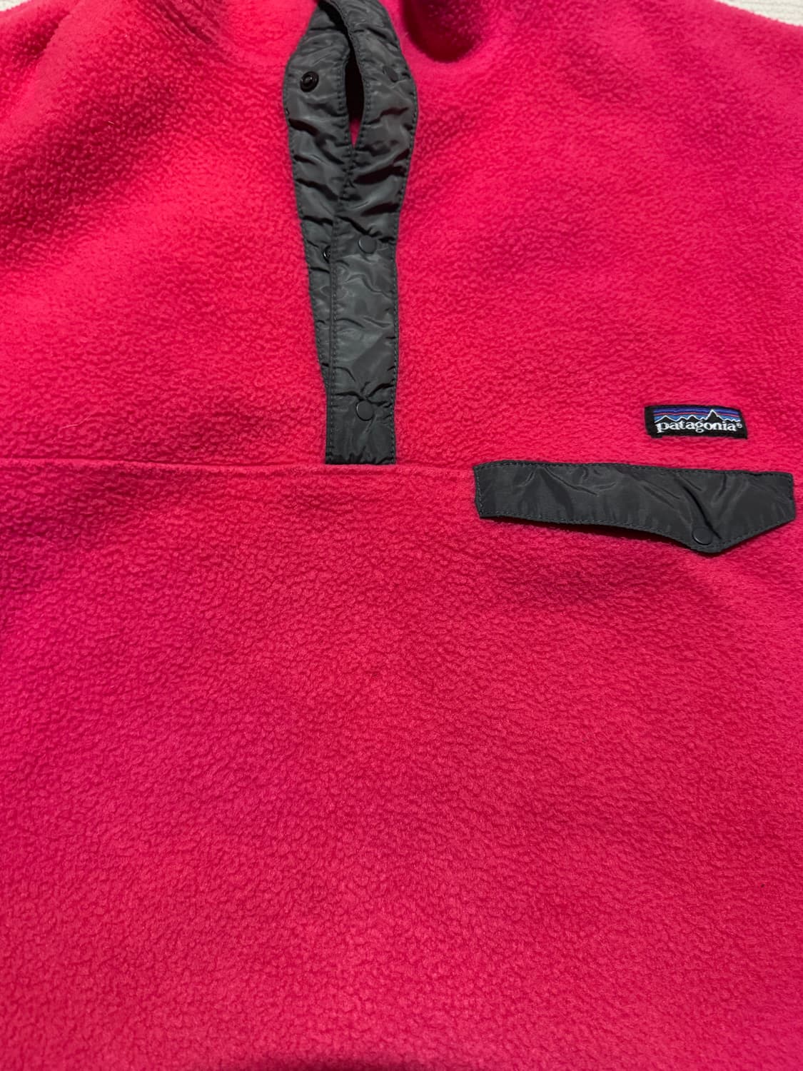 90s USA 파타고니아 신칠라 스냅티 핑크 L 상품이미지7