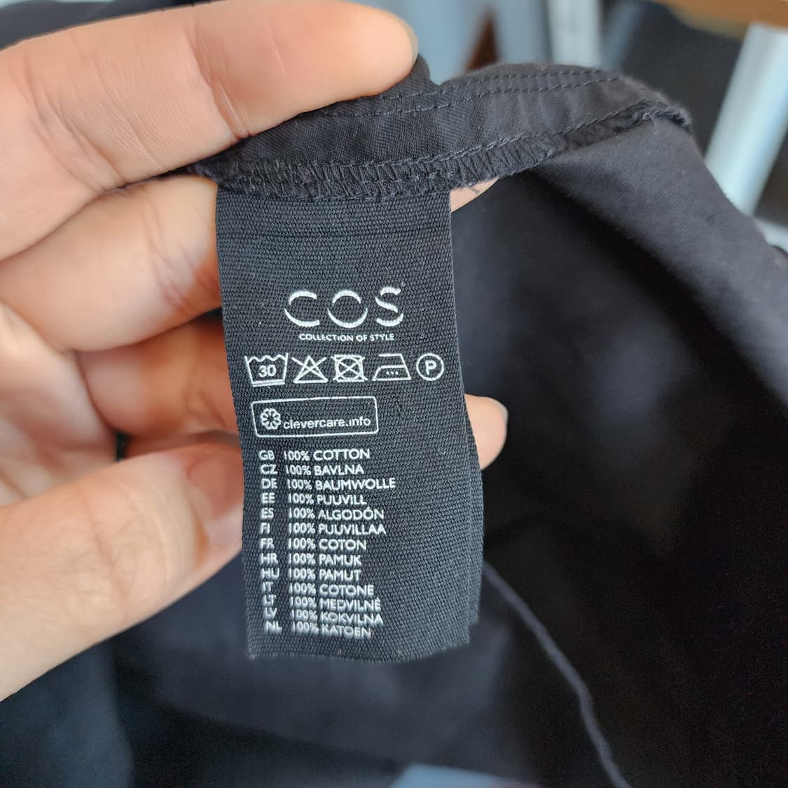 COS 블랙 셔링 반팔 롱 원피스 상품이미지7