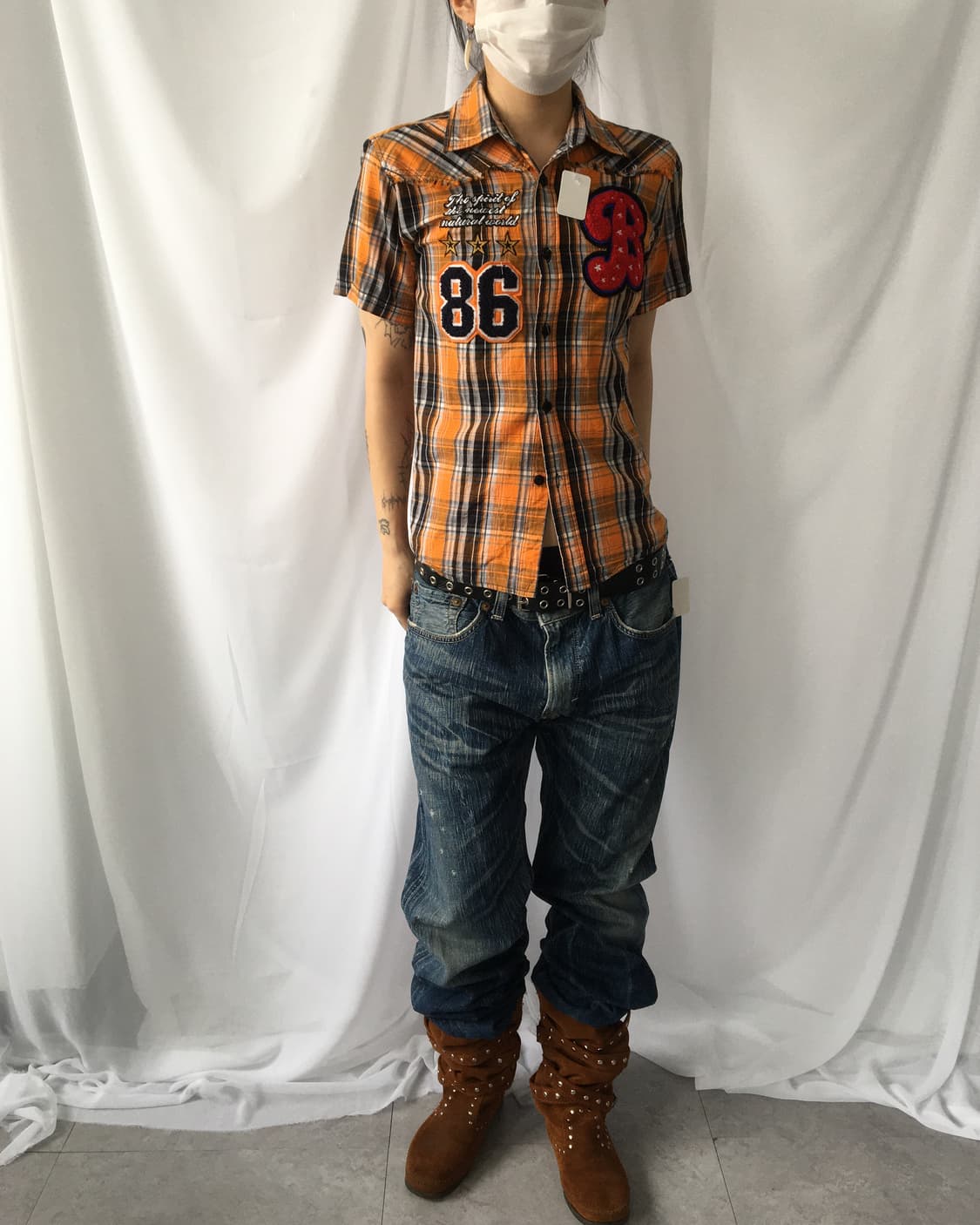 Patch point check pattern shirt 상품이미지8