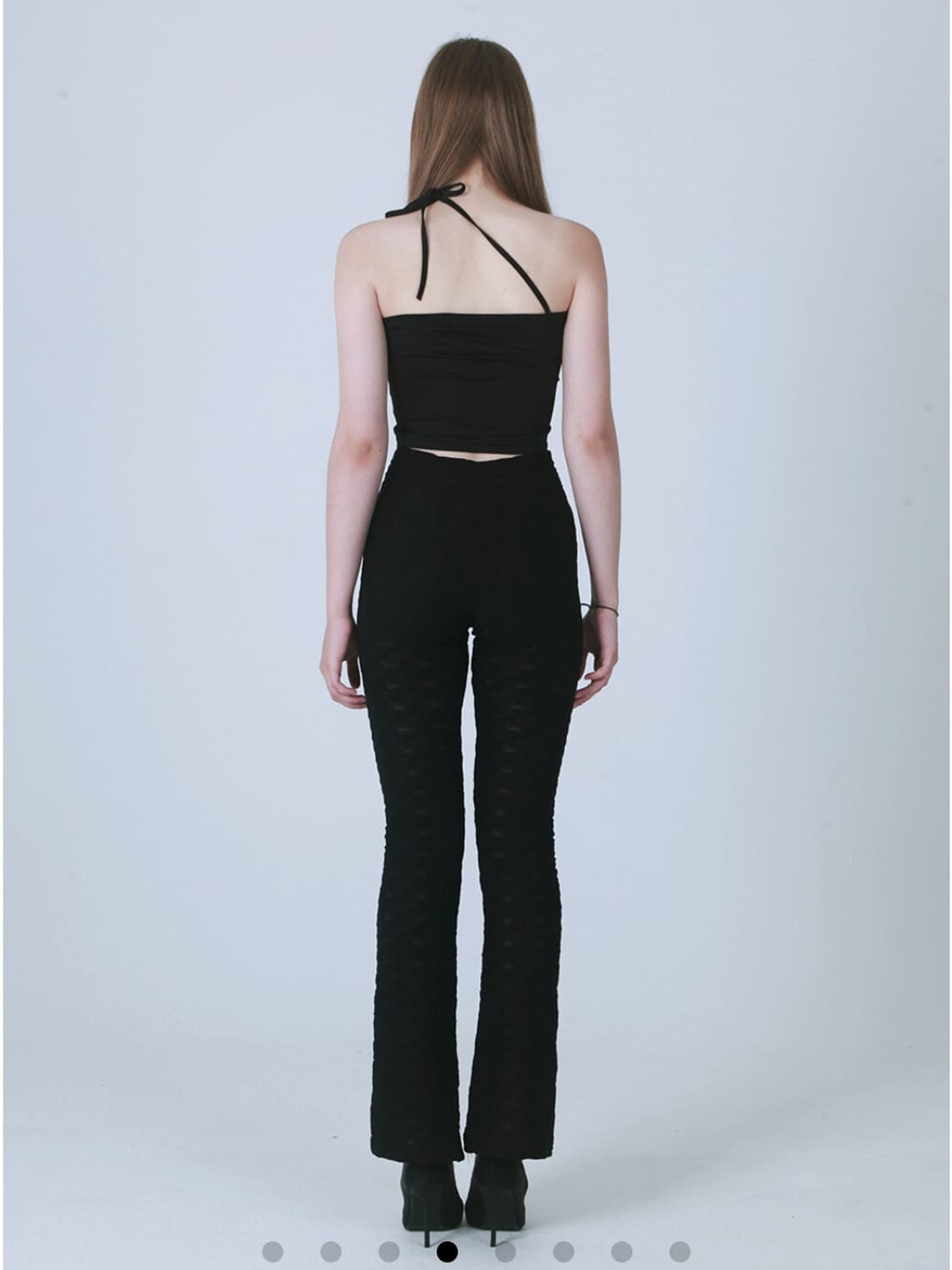 아쎄이 WRINKLE BELL BOTTOM PANTS [BLACK] 상품이미지3