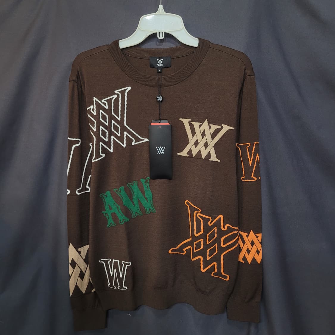 ANEW GOLF LOGO INTARSIA PULLOVER 니트 상품이미지1