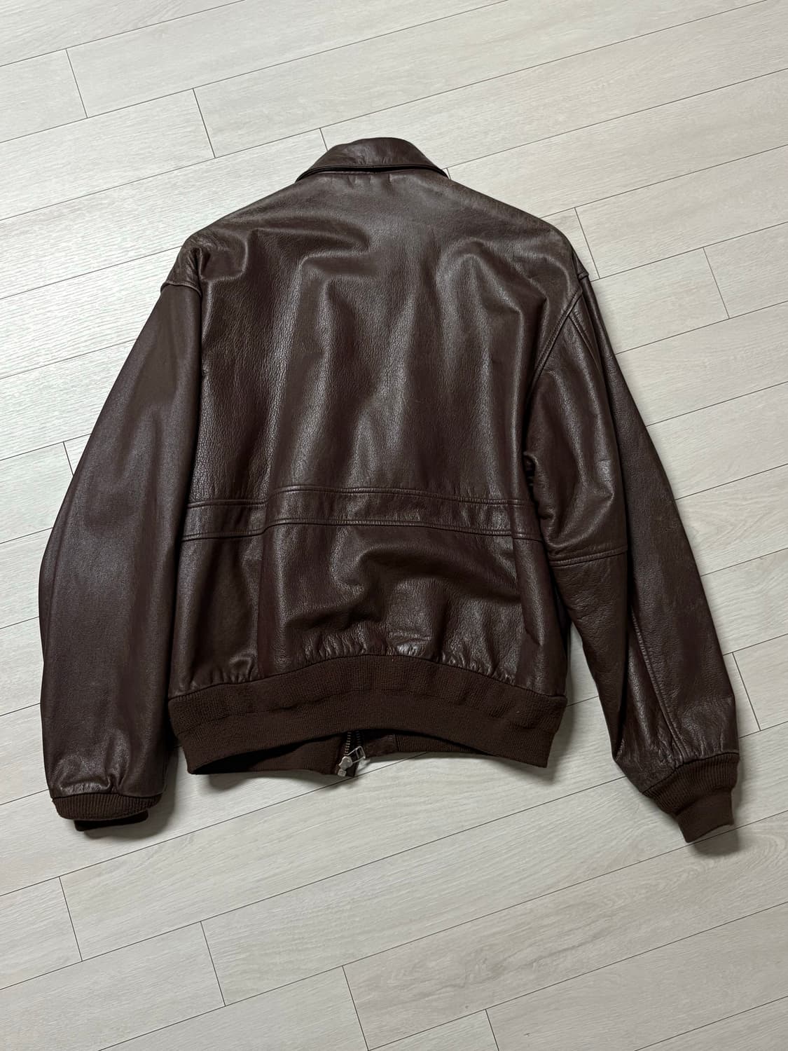 A2 flight leather 카우하이드 레더자켓 브라운 상품이미지3