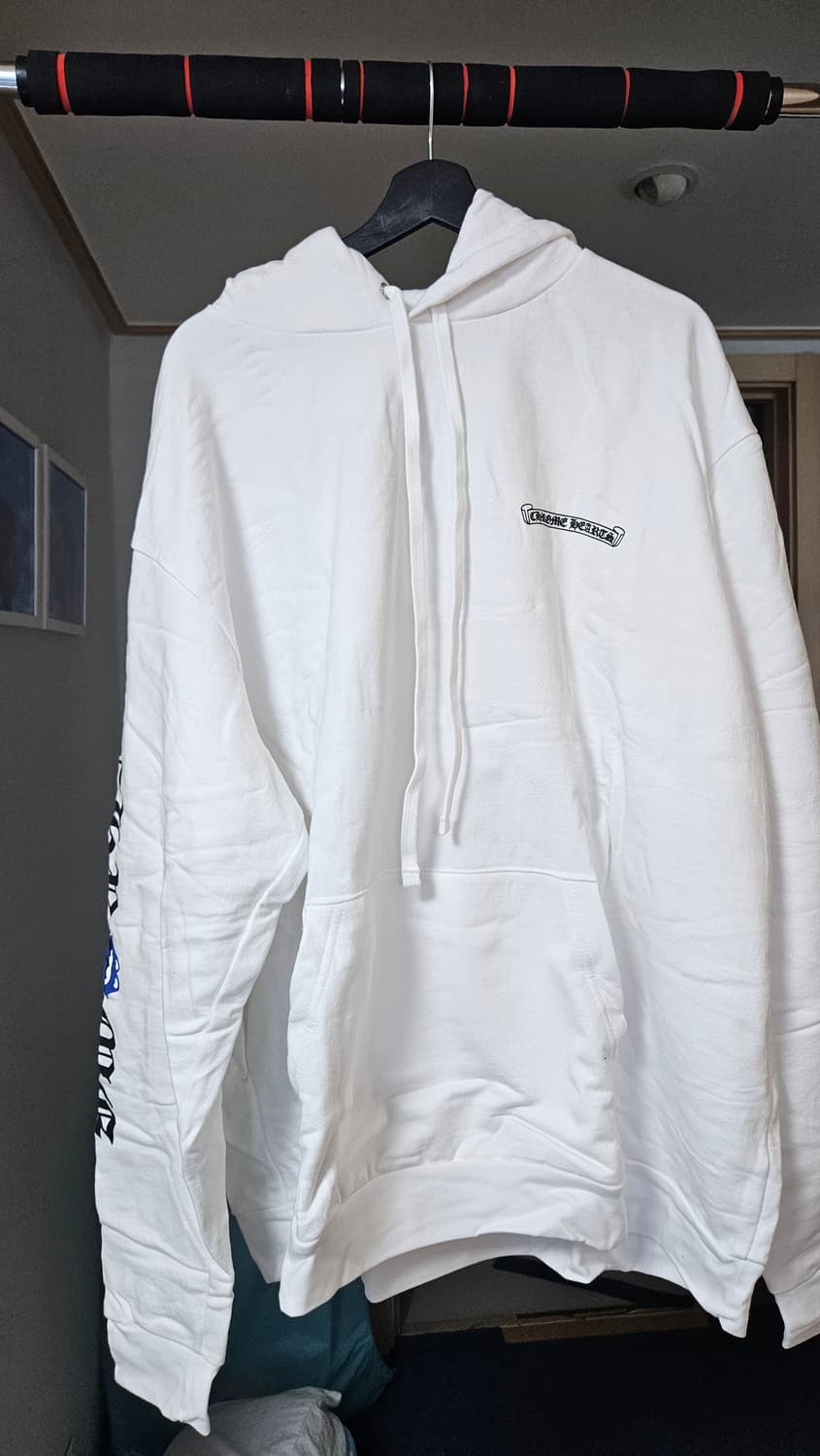 Chrome Hearts 롤링스톤즈 화이트 블루 후디 XXL 상품이미지5