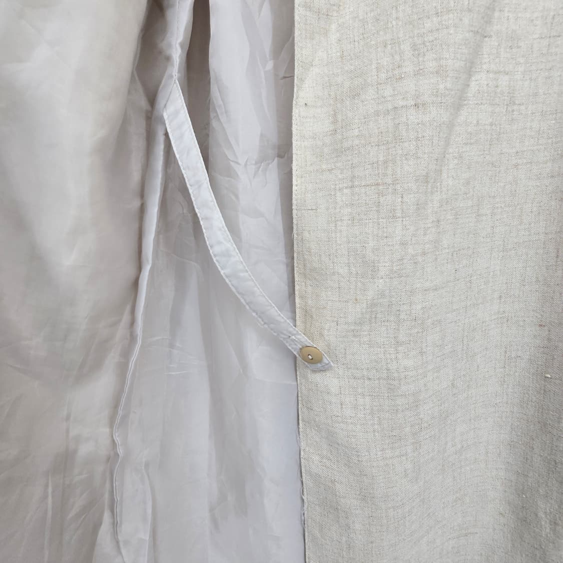 ANNCHEPI 베이지 린넨 혼방 랩 스커트 25 [E30579] 상품이미지6