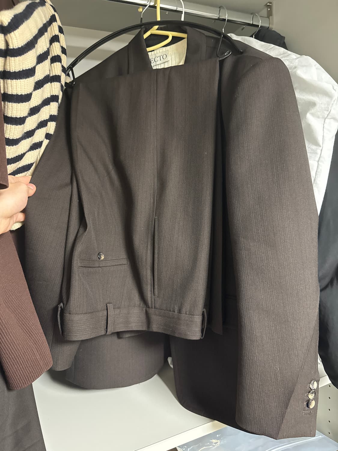 렉토 버진울 빈티지 브라운 상의s 하의 m 셋업으로만 판매 상품이미지1