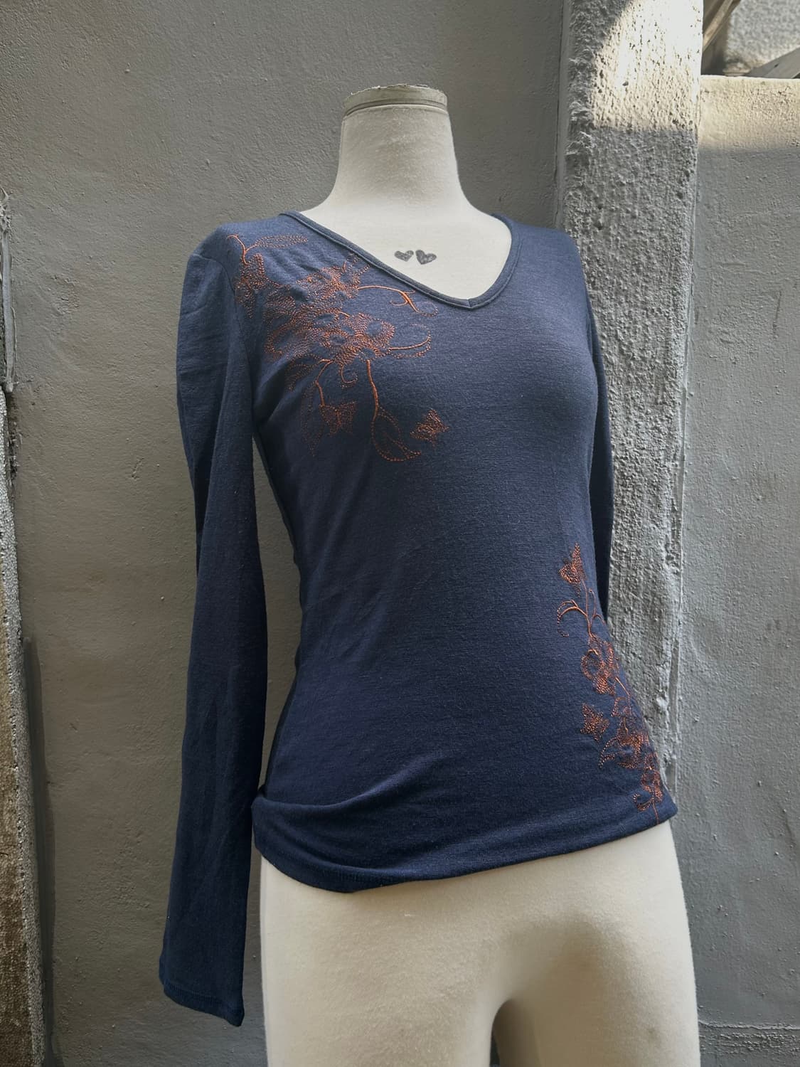 2000s Ozz on 오즈온 오리엔탈 네이비 롱슬리브 상품이미지4