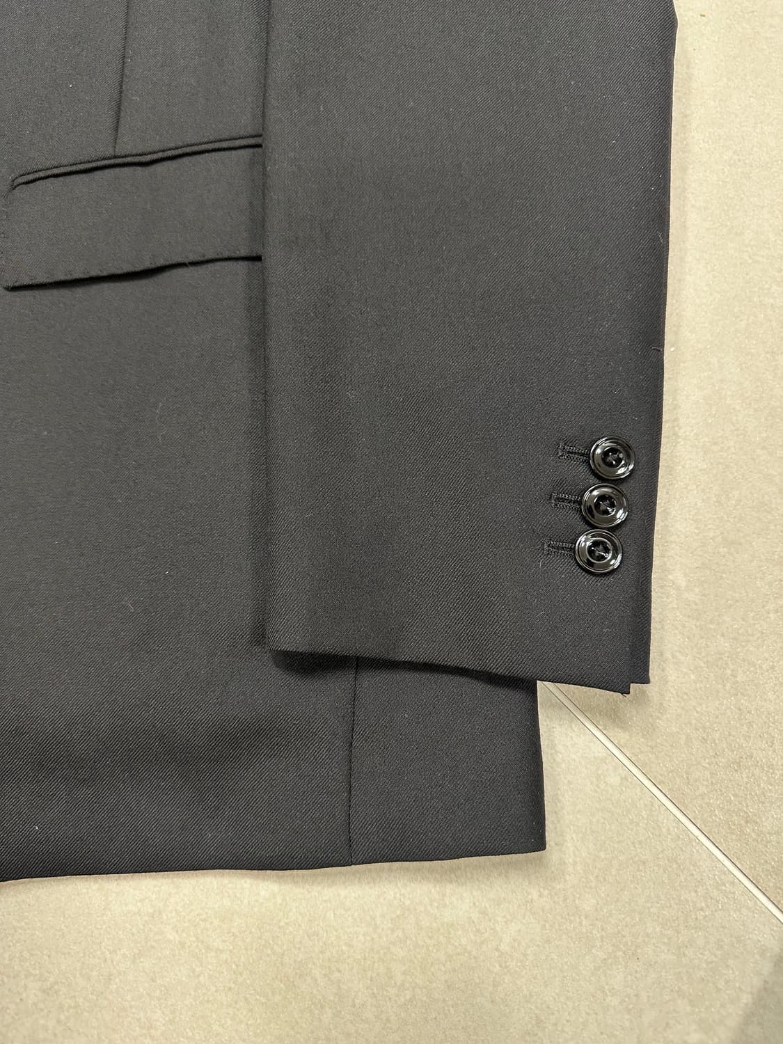 포터리 울 셋업 블랙 3/4 상품이미지4