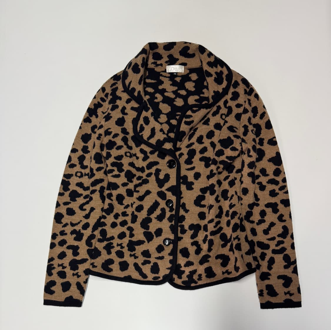 여성 일본빈티지 레오파드 패턴 가디건 상품이미지1