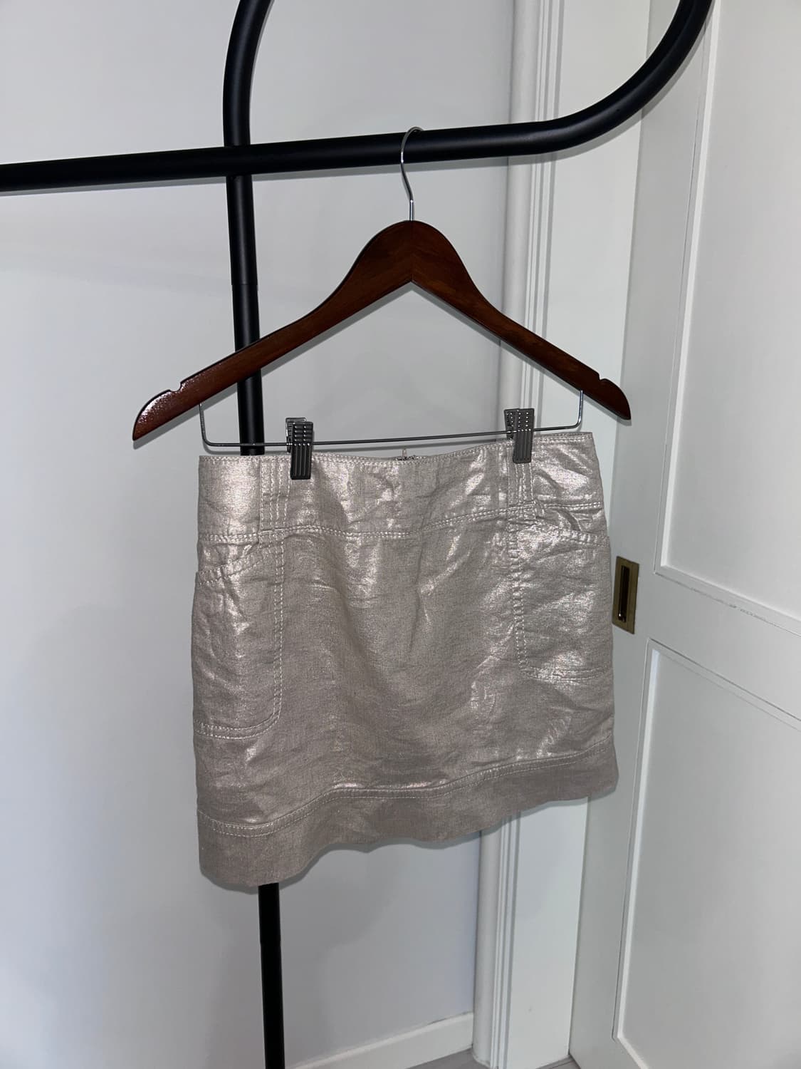 Sand Glossy Pocket Mini Skirt/빈티지 미니 스커트 상품이미지1