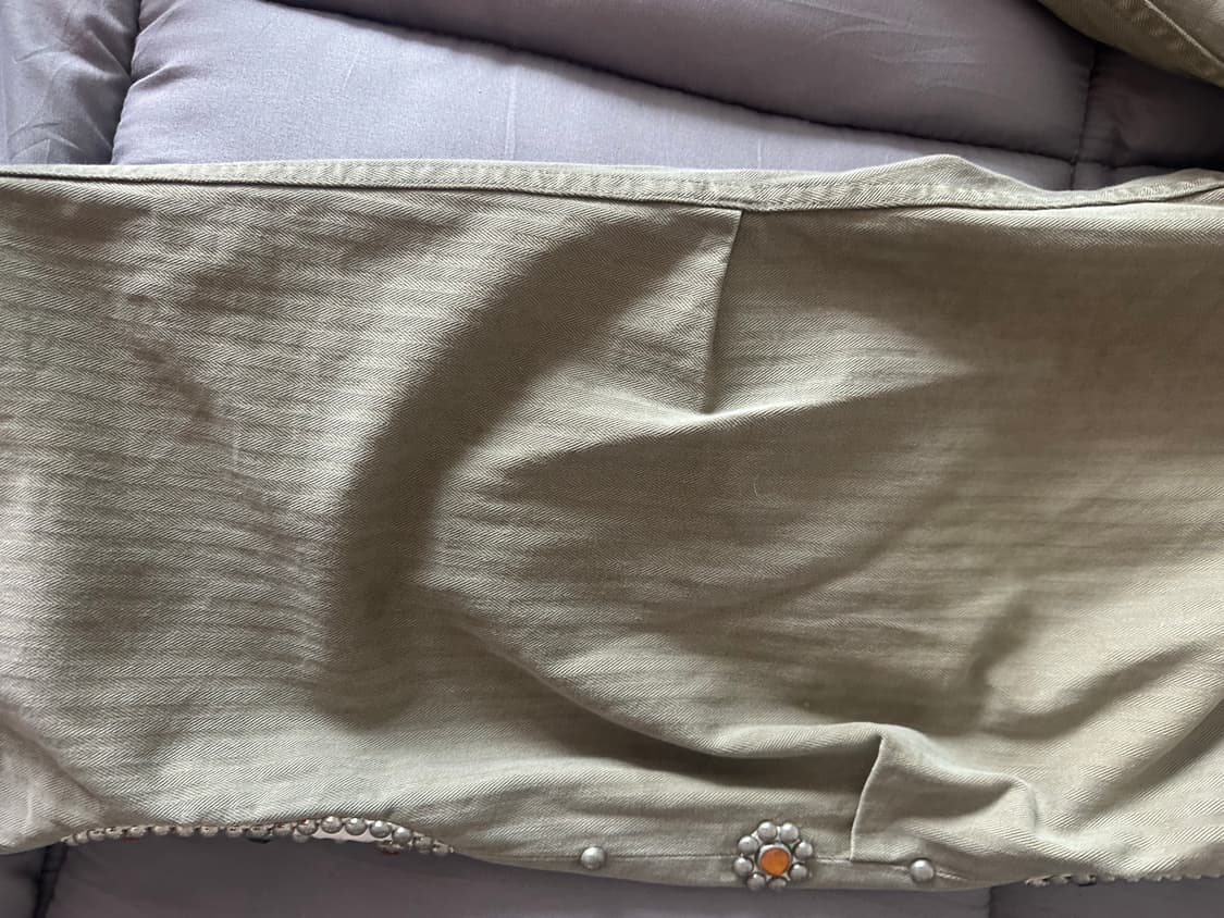 캐피탈 설퍼라이즈드 헤링본 이지 베이커 팬츠 스터드 리메이크 카키 상품이미지9