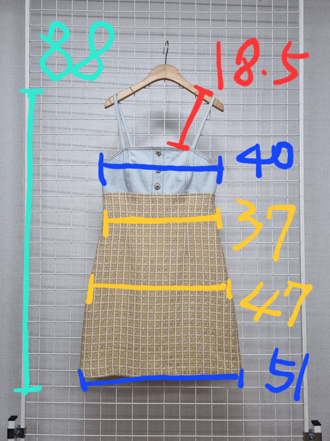 산드로 트위드원피스 청원피스 상품이미지3