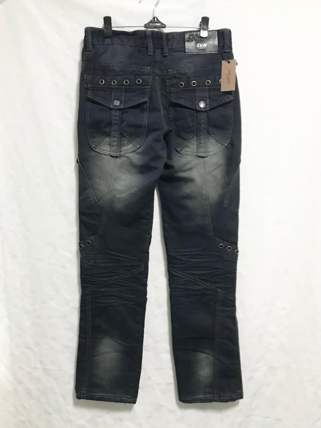 빈티지 y2k 펑크 아일렛 스터드 워싱 카고 팬츠 상품이미지3