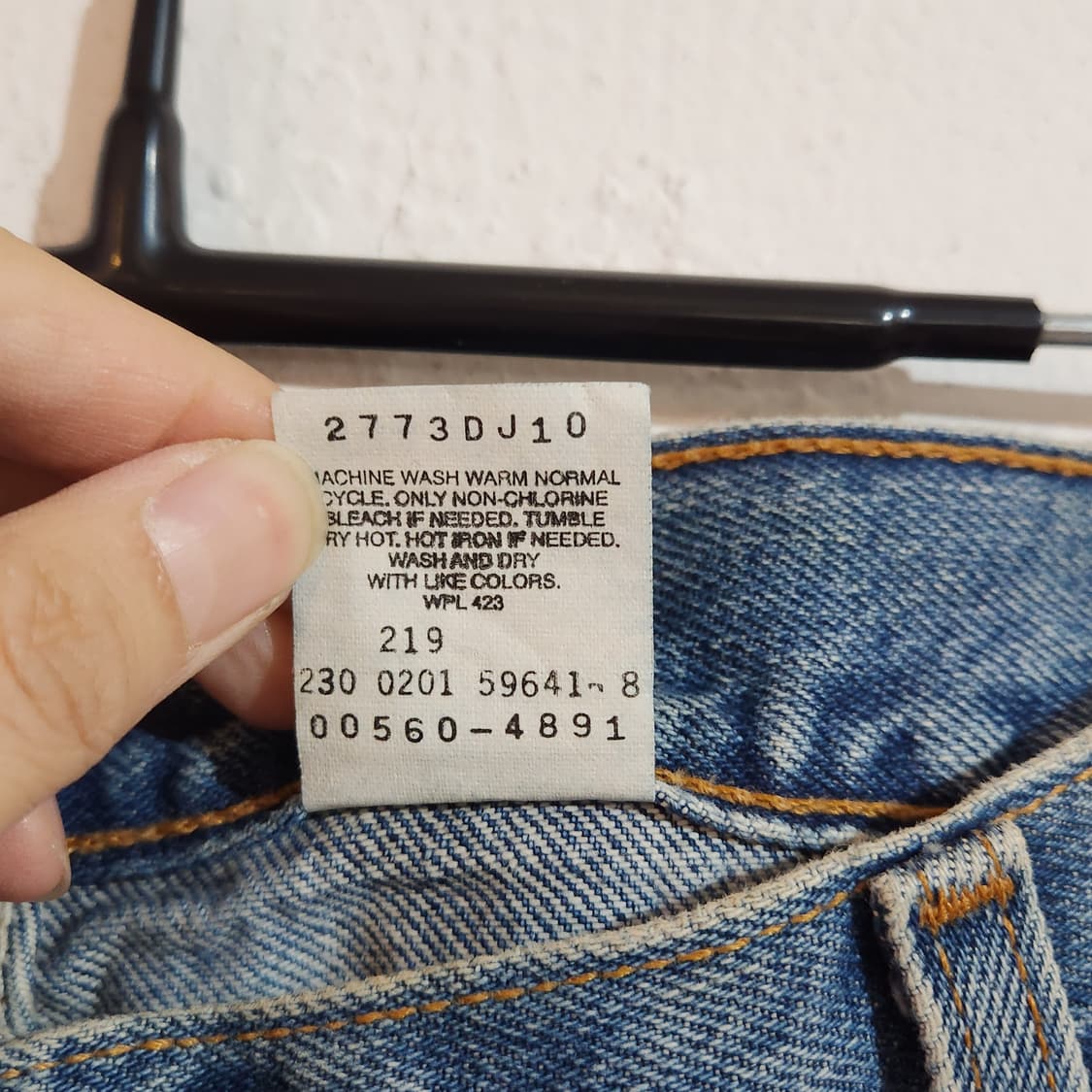 리바이스 560 디스트로이드 체크 데님 팬츠  상품이미지7