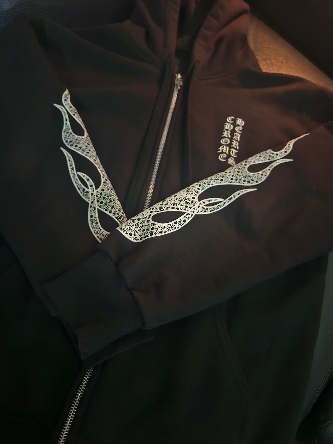 M 크롬하츠 와플 플레임 후드집업 상품이미지1