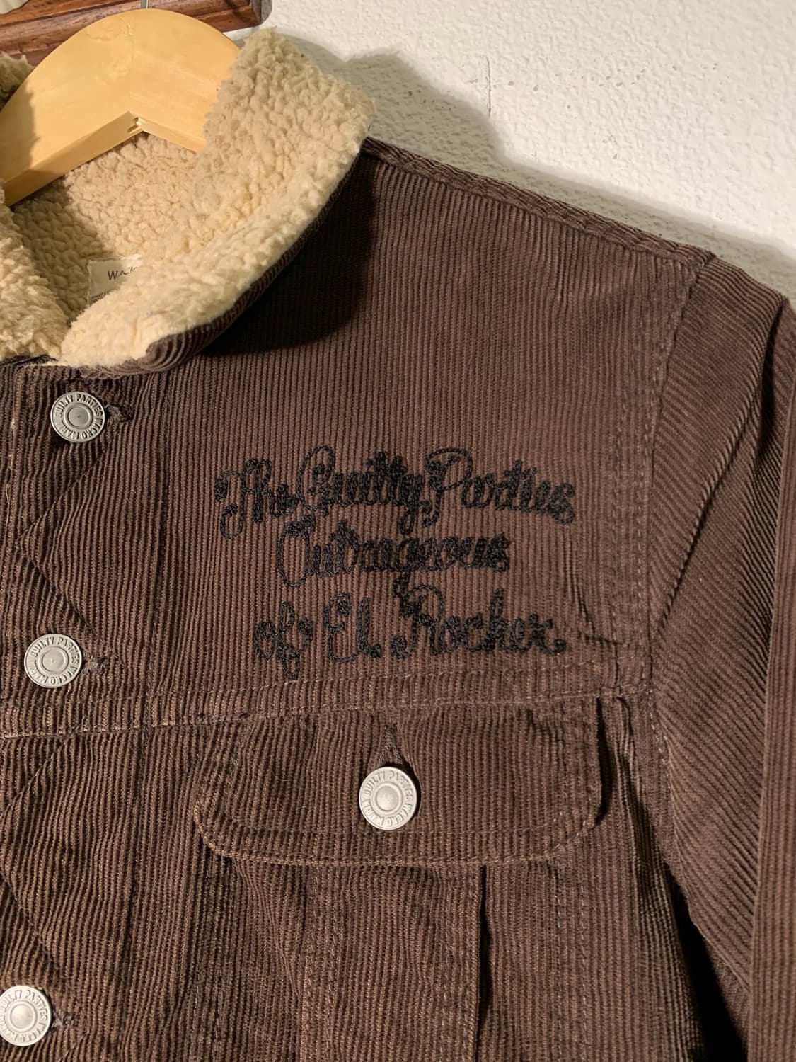 와코마리아 체인스티치 코듀로이 보아 자켓 상품이미지5