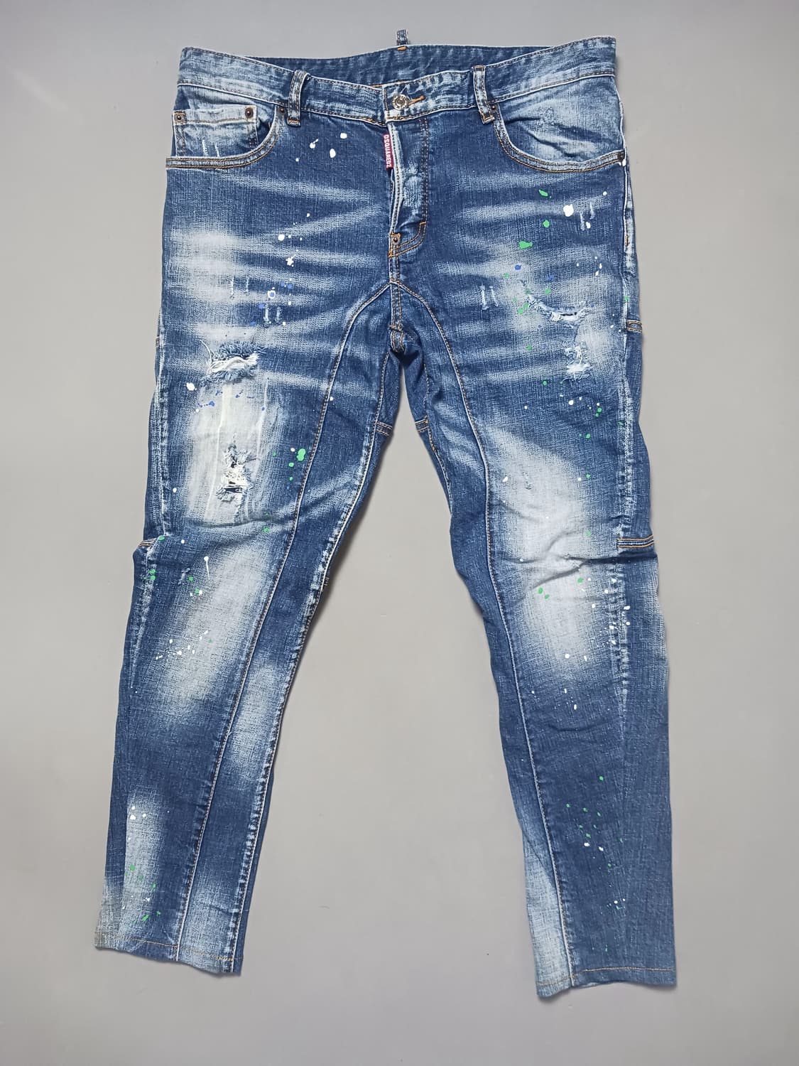 [50] 디스퀘어드2 멀티페인트 스팟 타이디바이커진 청바지 34 35 상품이미지1