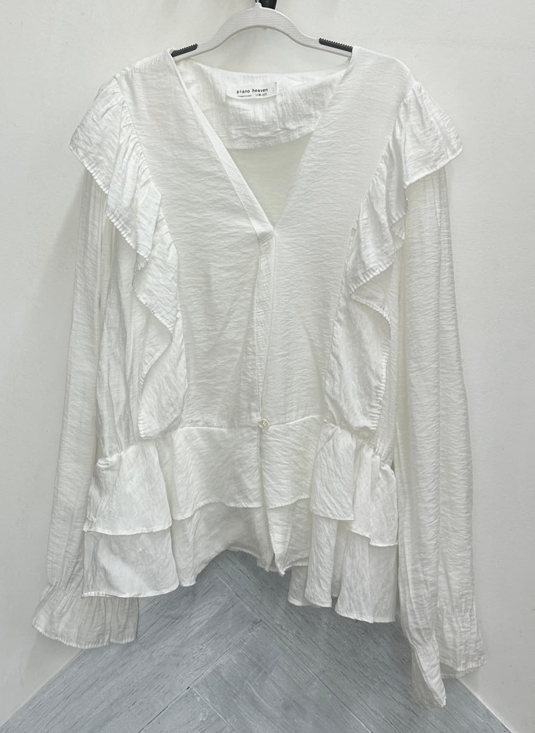 🤍히메갸루 모리걸 화이트 코디세트🤍로브 블라우스 원피스 레이어드 상품이미지5