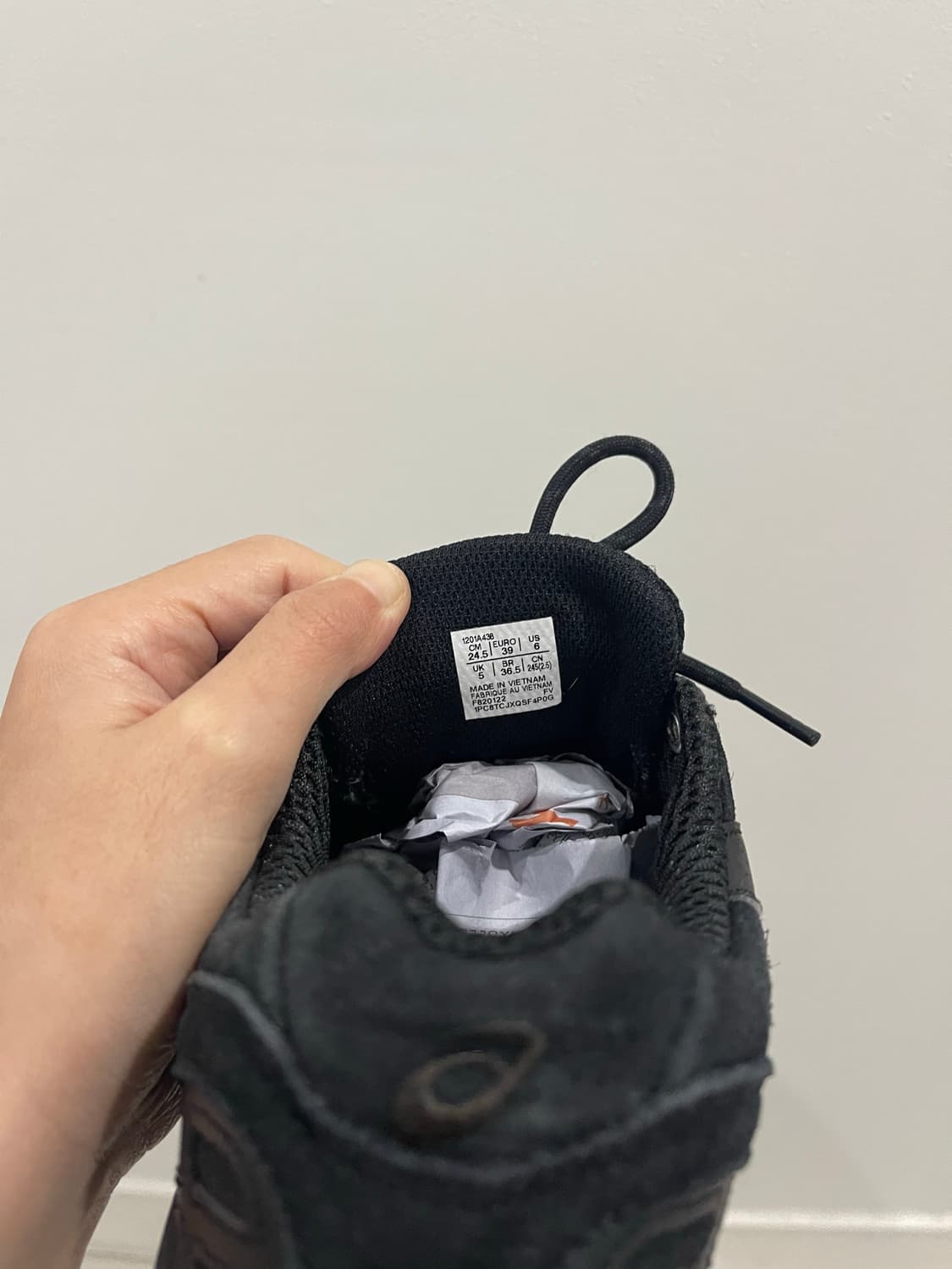 Asics 아식스 젤 소노마 올블랙 스웨이드 245mm 상품이미지7