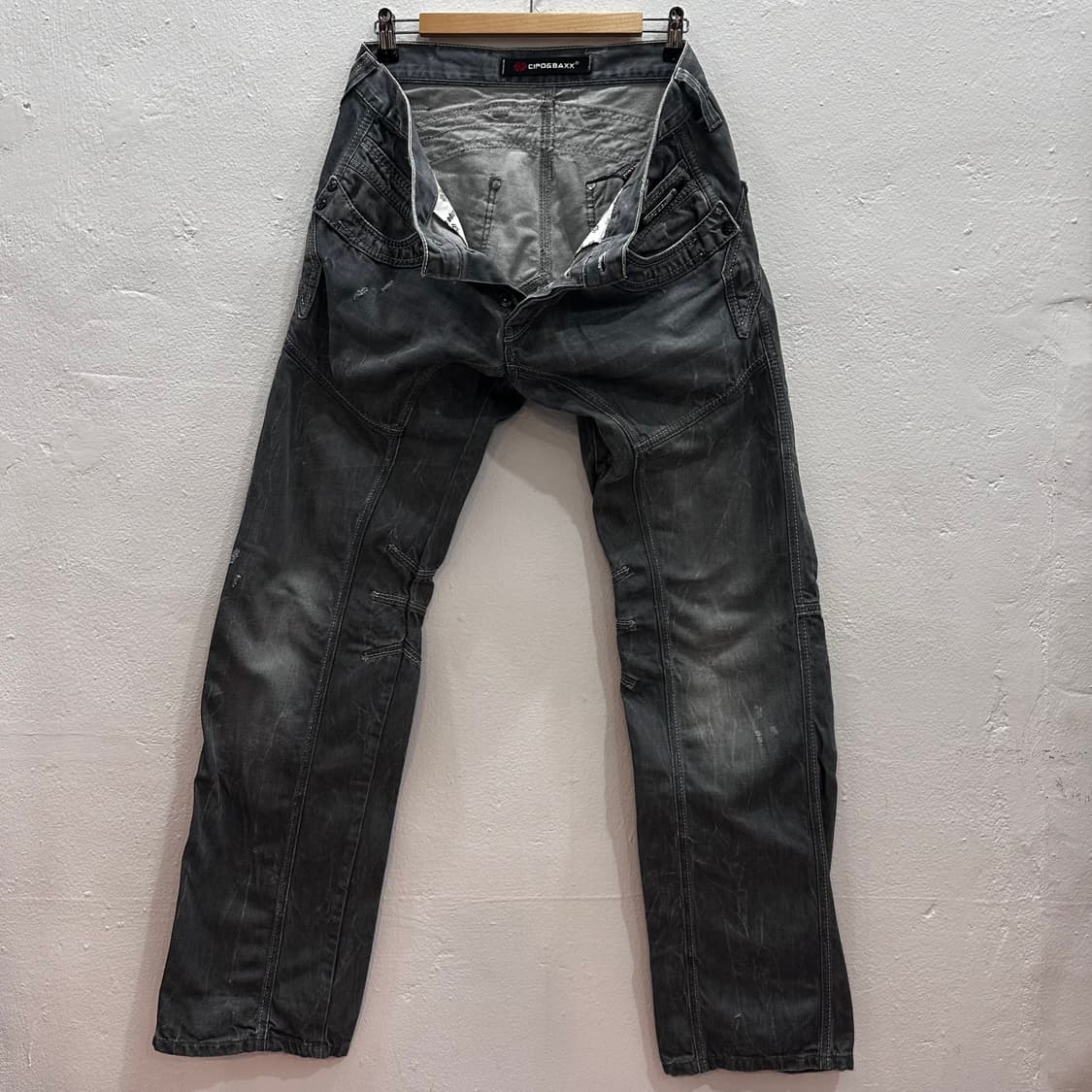 Cipo&Baxx y2k 그레이 워시드 데님 팬츠36 상품이미지1