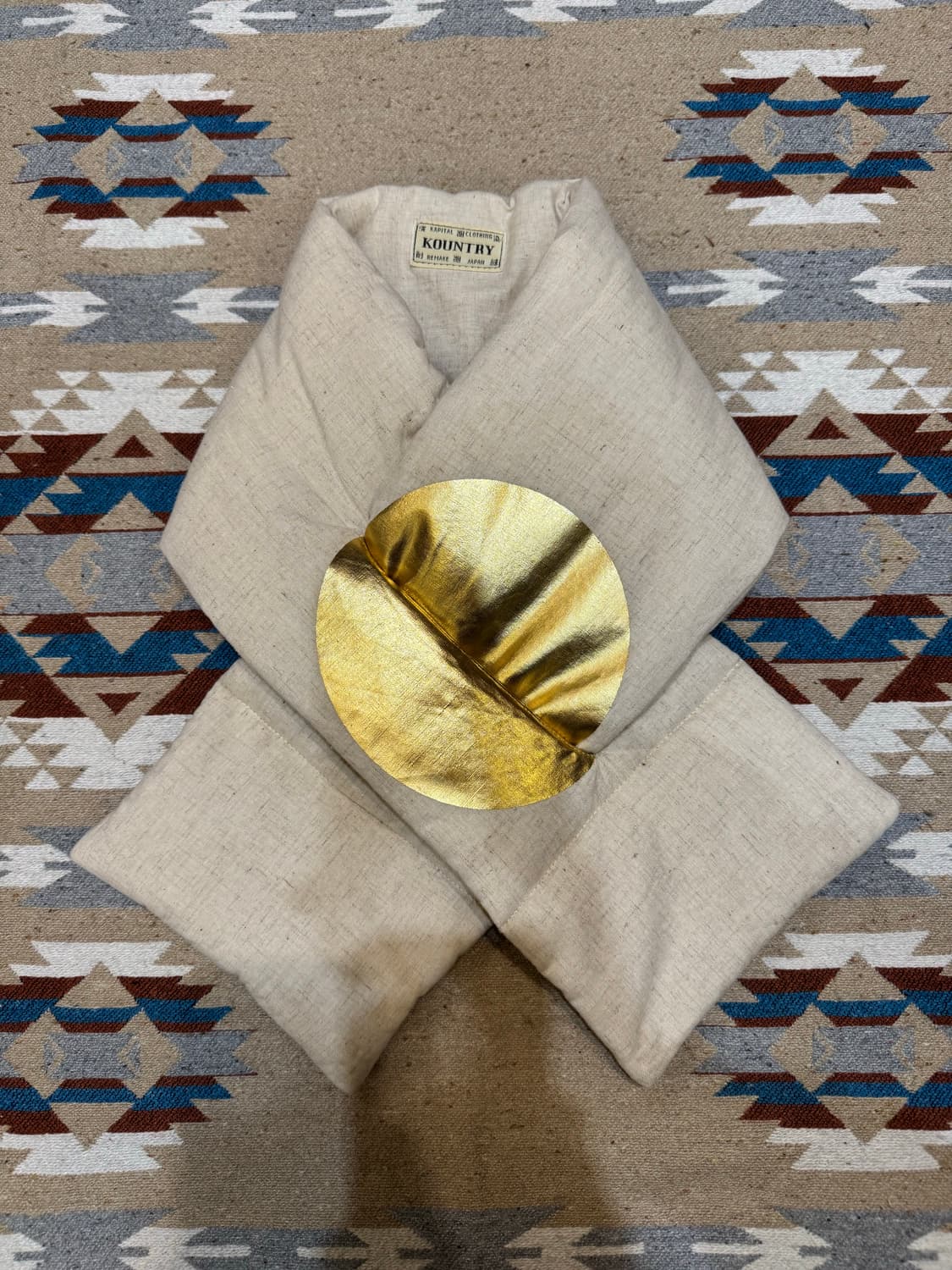 [OS] 캐피탈 KESA 스카프 히노마루 골드 린넨 상품이미지2