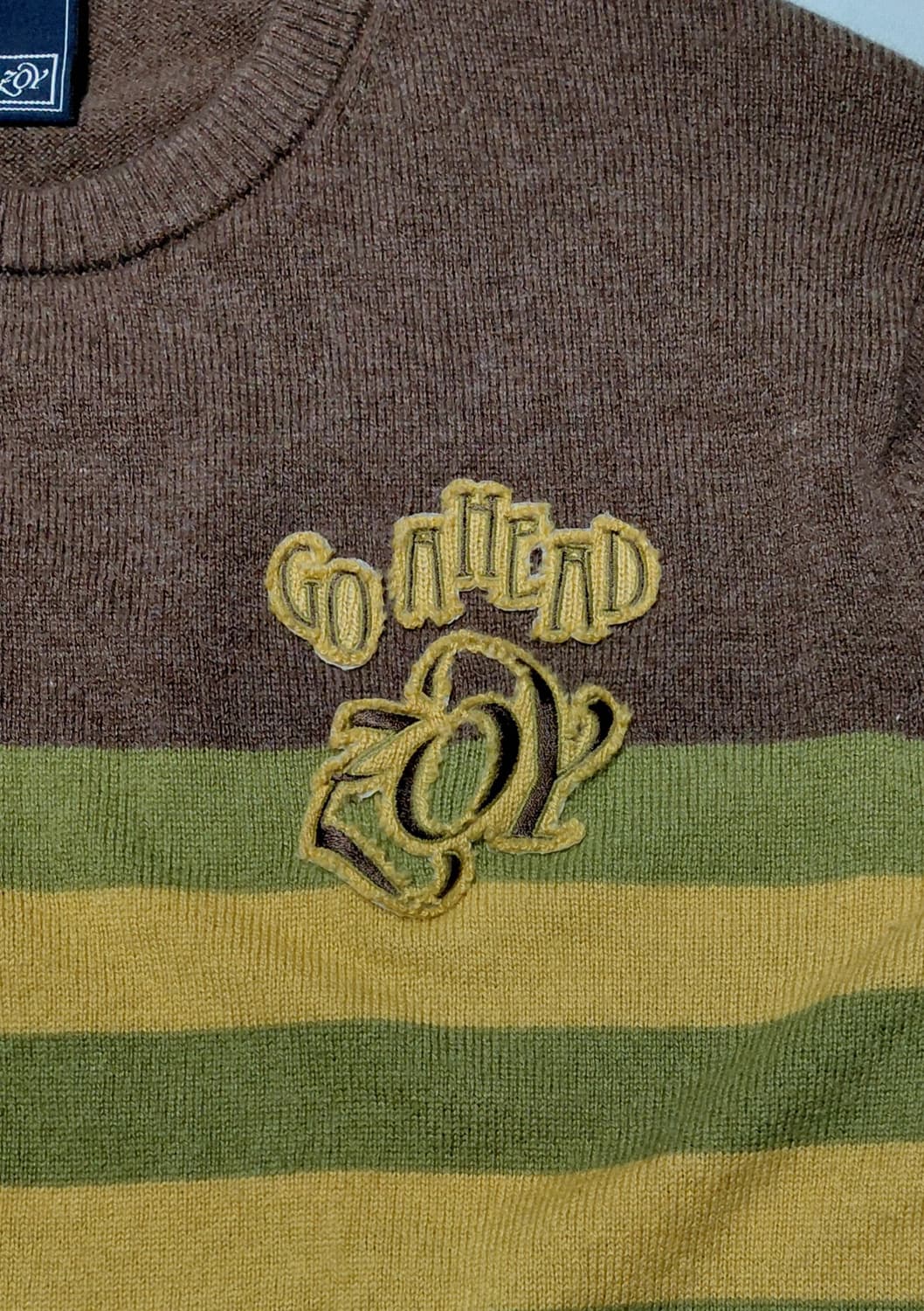 일본 골프웨어 ZOY 스트라이프 니트 M (무료배송) 상품이미지3