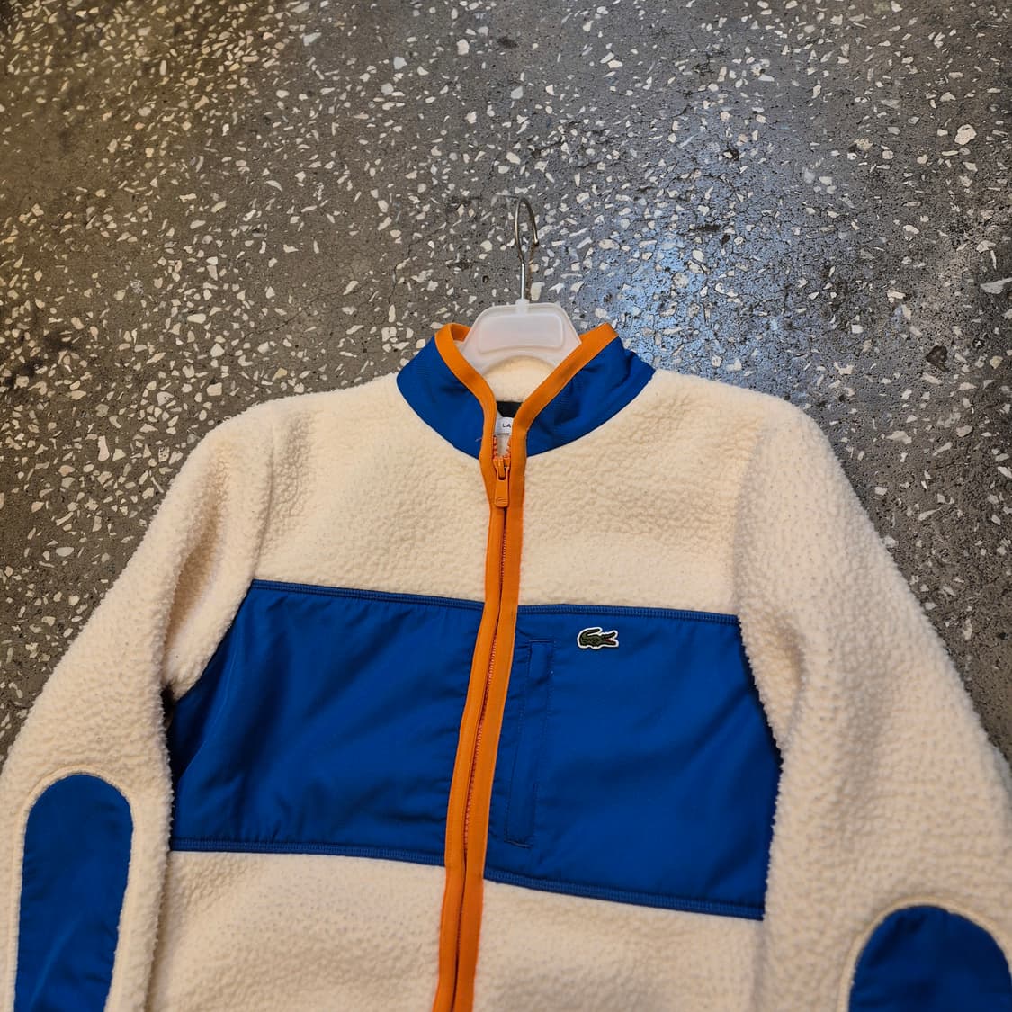 (Kids-152cm) 라코스테 아이보리 배색 후리스집업  상품이미지6