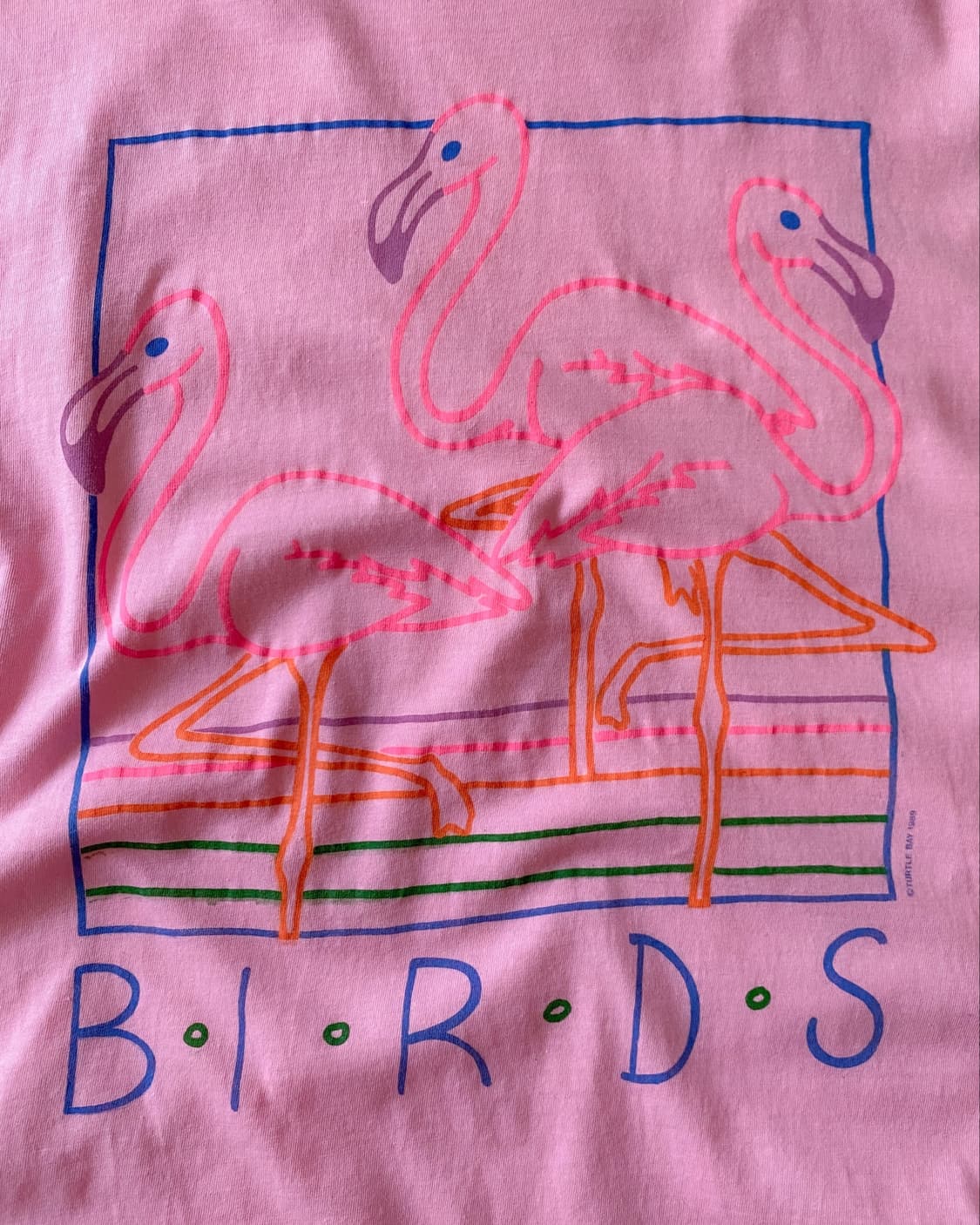 80s 빈티지 플라밍고 다잉 반팔 티셔츠 상품이미지3