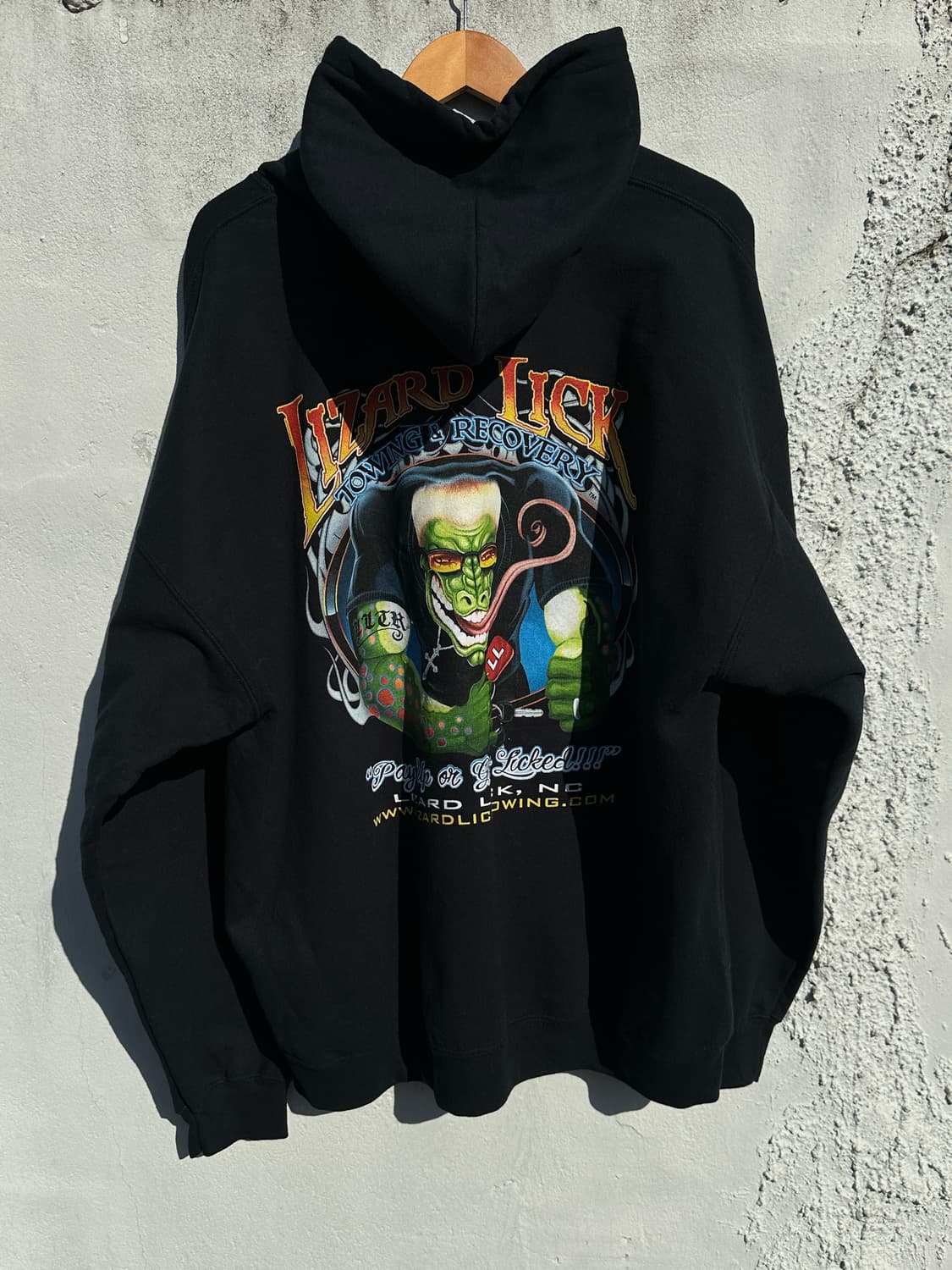 [2XL] GILDAN 길단 Lizard Lick 블랙 후드 티셔츠 상품이미지1