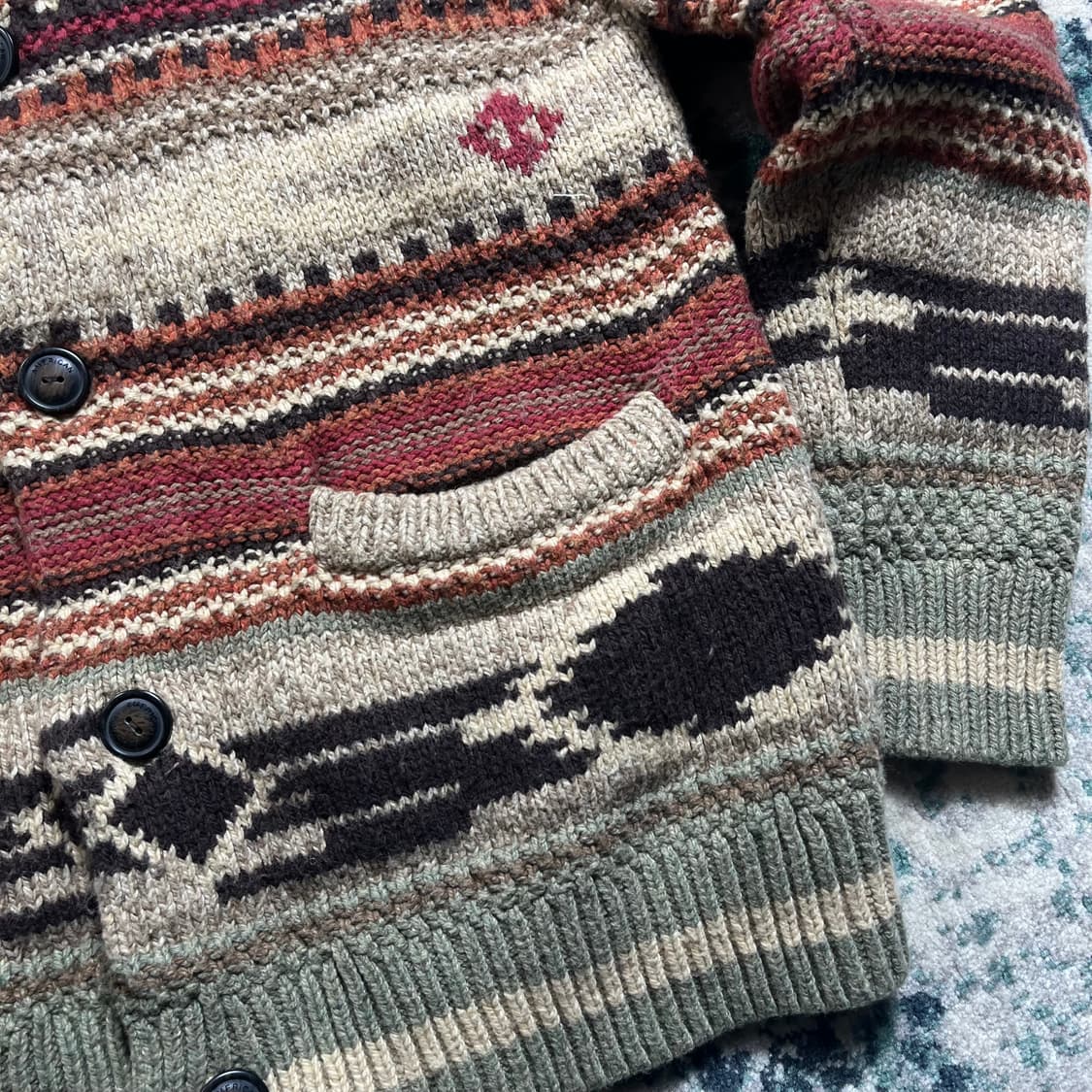 American Eagle 아메리칸 이글 패턴 니트 가디건(s) 상품이미지3