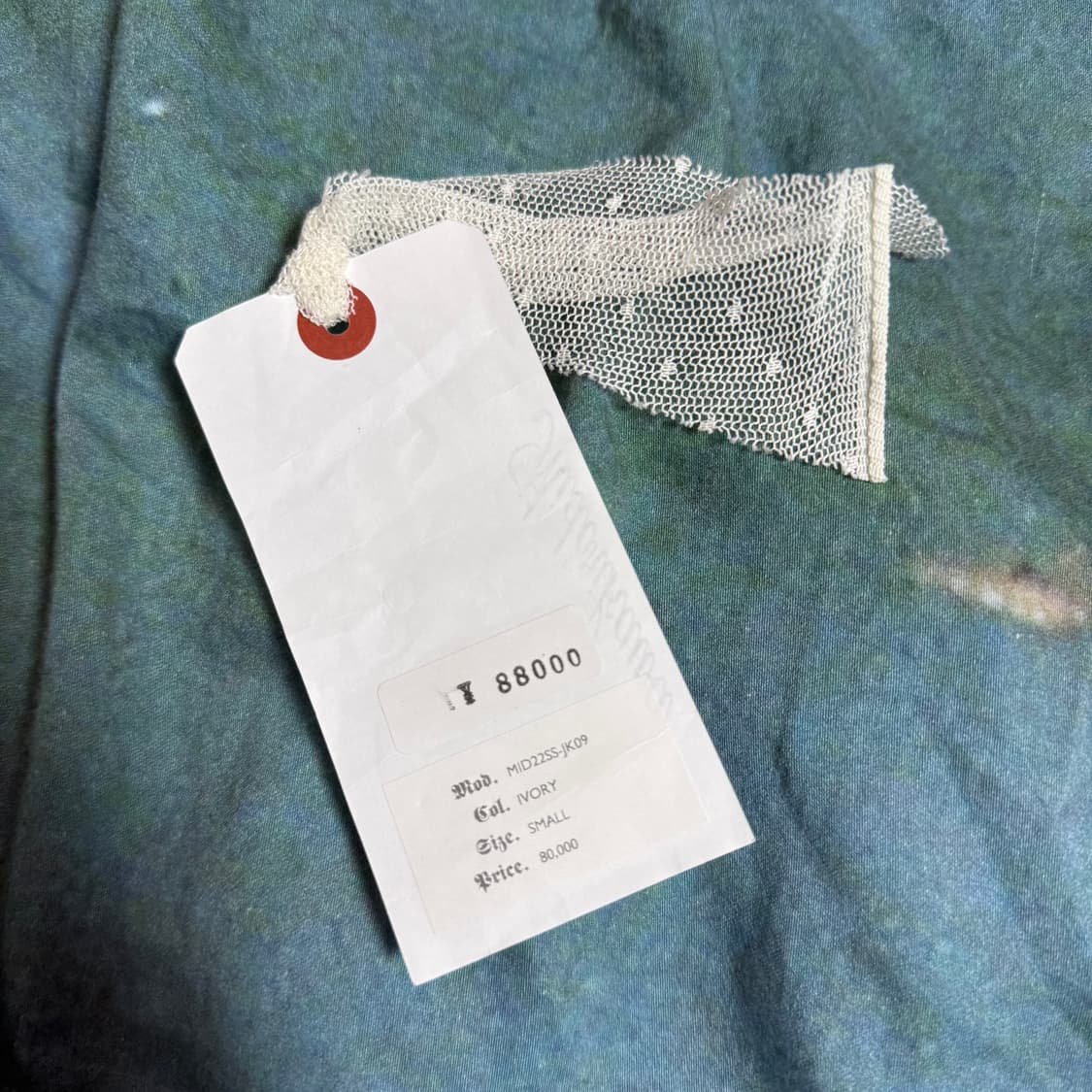 [S]미도리카와 22SS 컷오프 오간자 플라워 레이스 블루종 상품이미지10