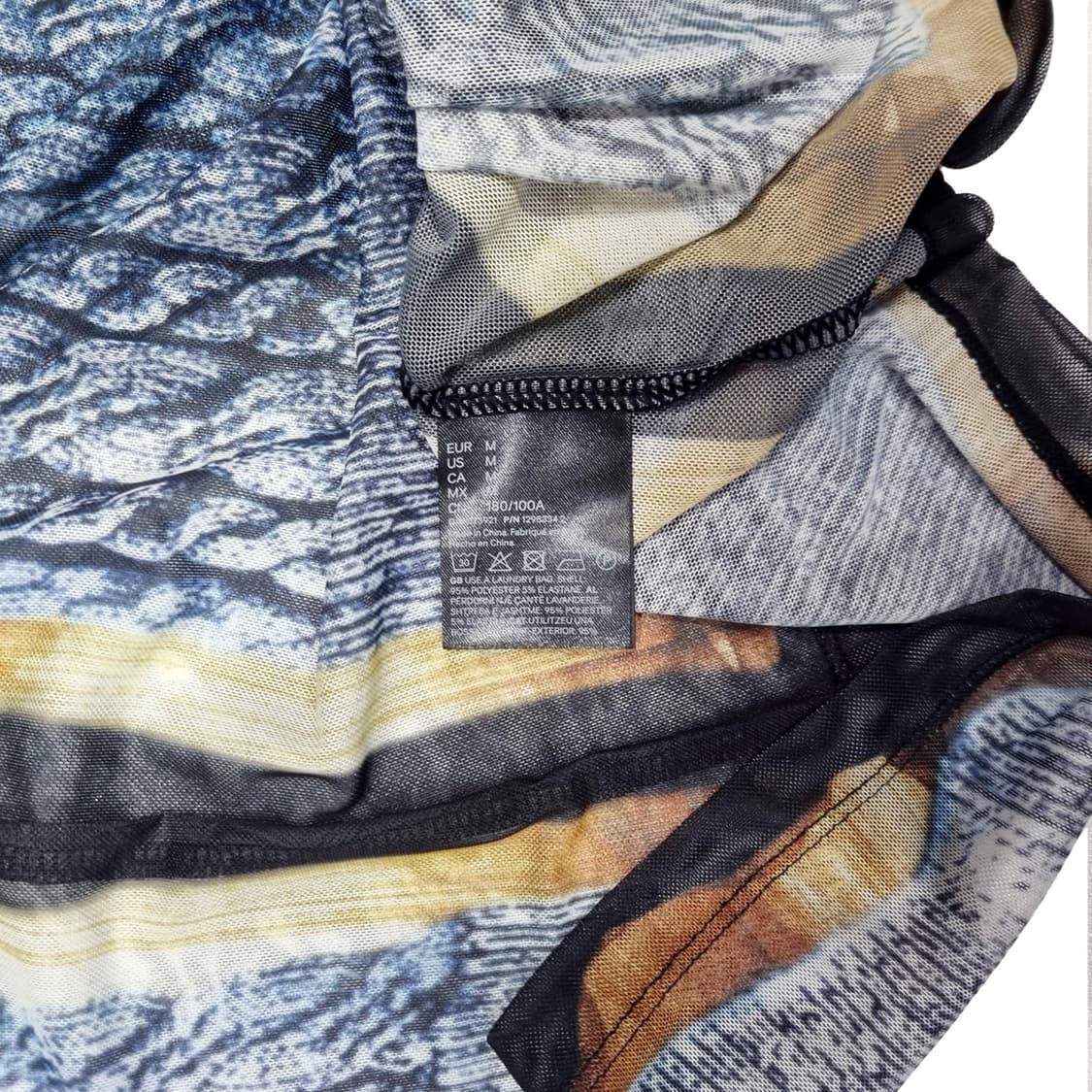 H&M 글렌마틴스 * 프린트 메쉬 탑 * 블루 * M 상품이미지5