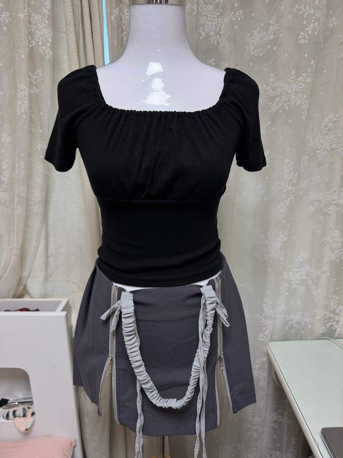 Vintage gray wrap tennis skirt 상품이미지3
