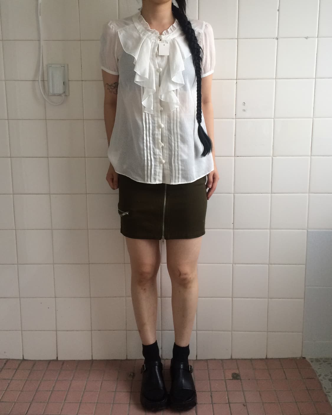 Zipper point mini skirt 상품이미지3