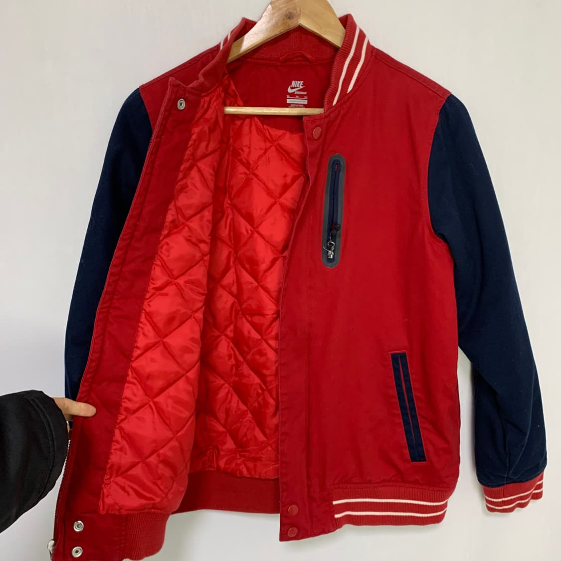 나이키 레드 네이비 스타디움 자켓 키즈 XL 상품이미지6