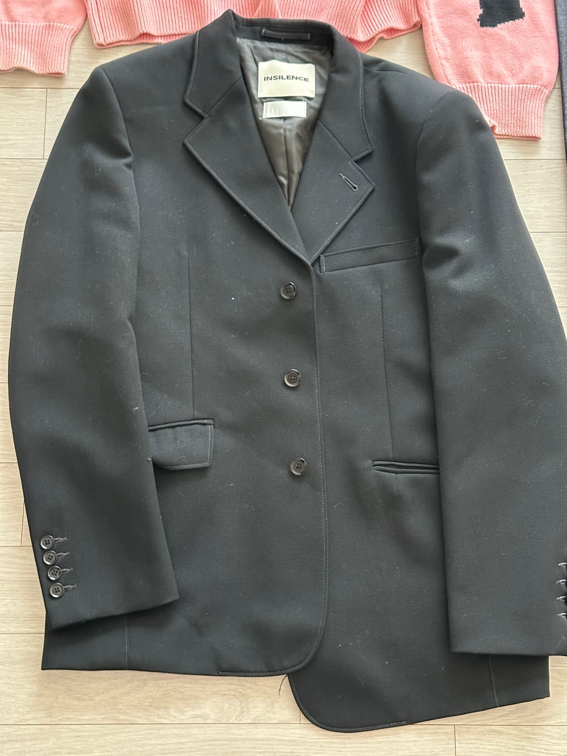 M) prtprt 대디핏 휩코드 울 블레이저 BLACK 상품이미지3