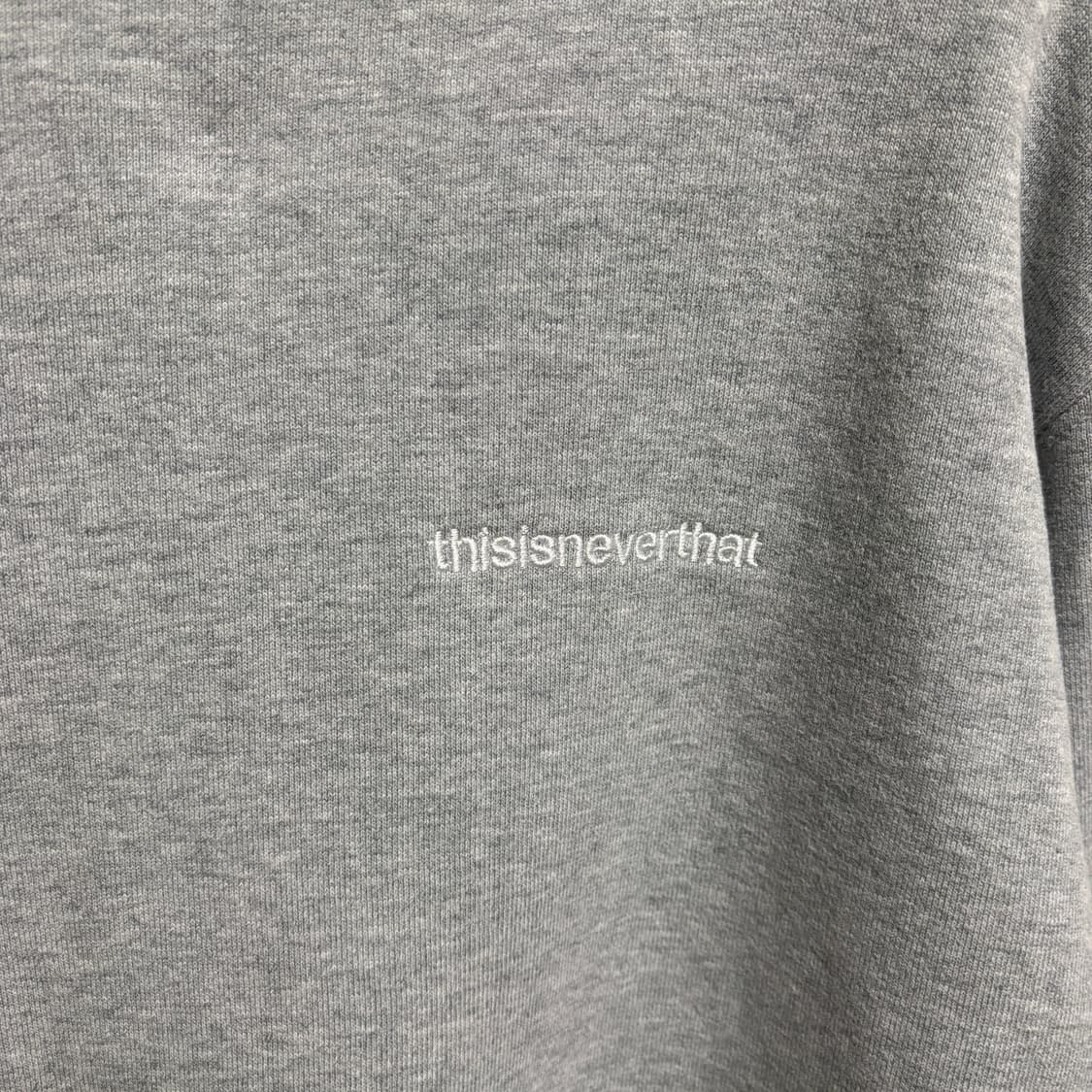 디스이즈네버댓 디네댓 로고 자수 기모 맨투맨 스웻셔츠 / 그레이, XL 상품이미지5