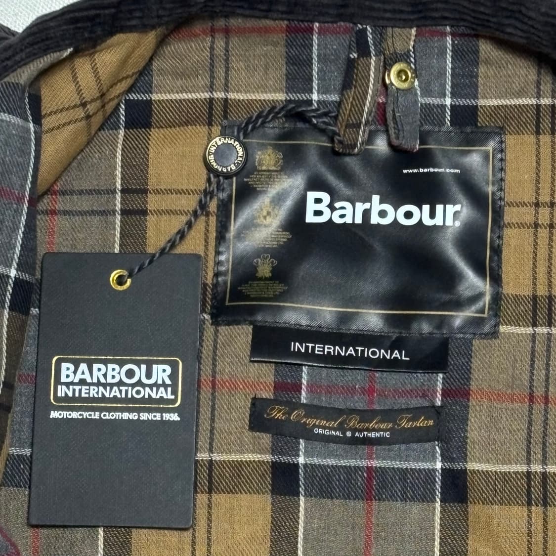 32 새상품 바버 인터내셔널 벨트 왁스 자켓 상품이미지4