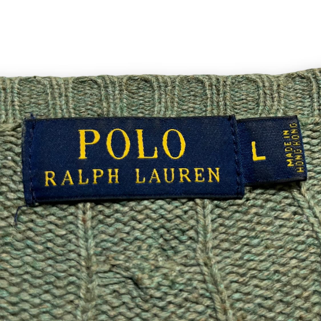 폴로 신형 라운드넥 카키 케이블니트 상품이미지6