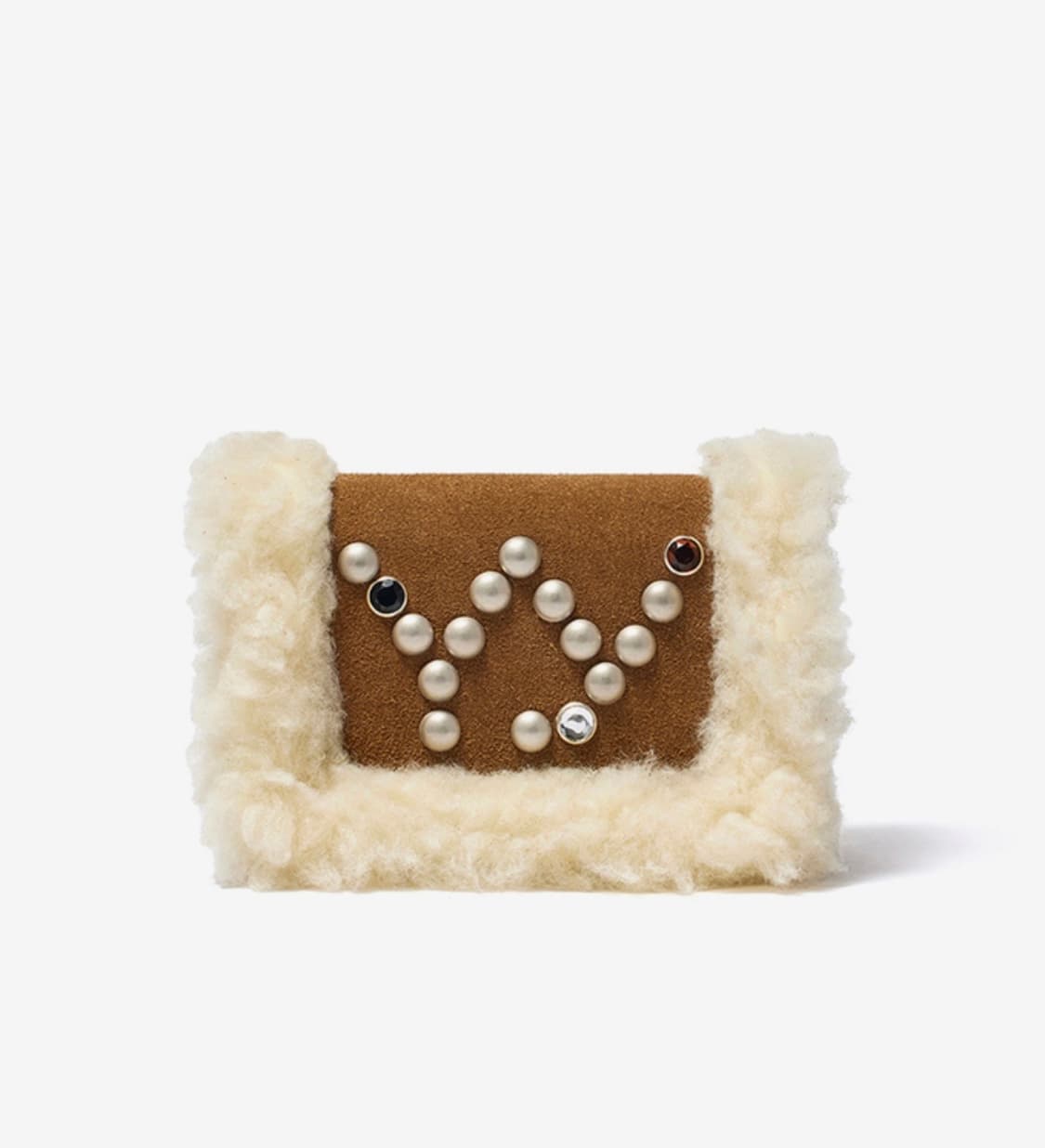 오픈 와이와이 마이크로 시어링 스터드 월렛 백 브라운 상품이미지2