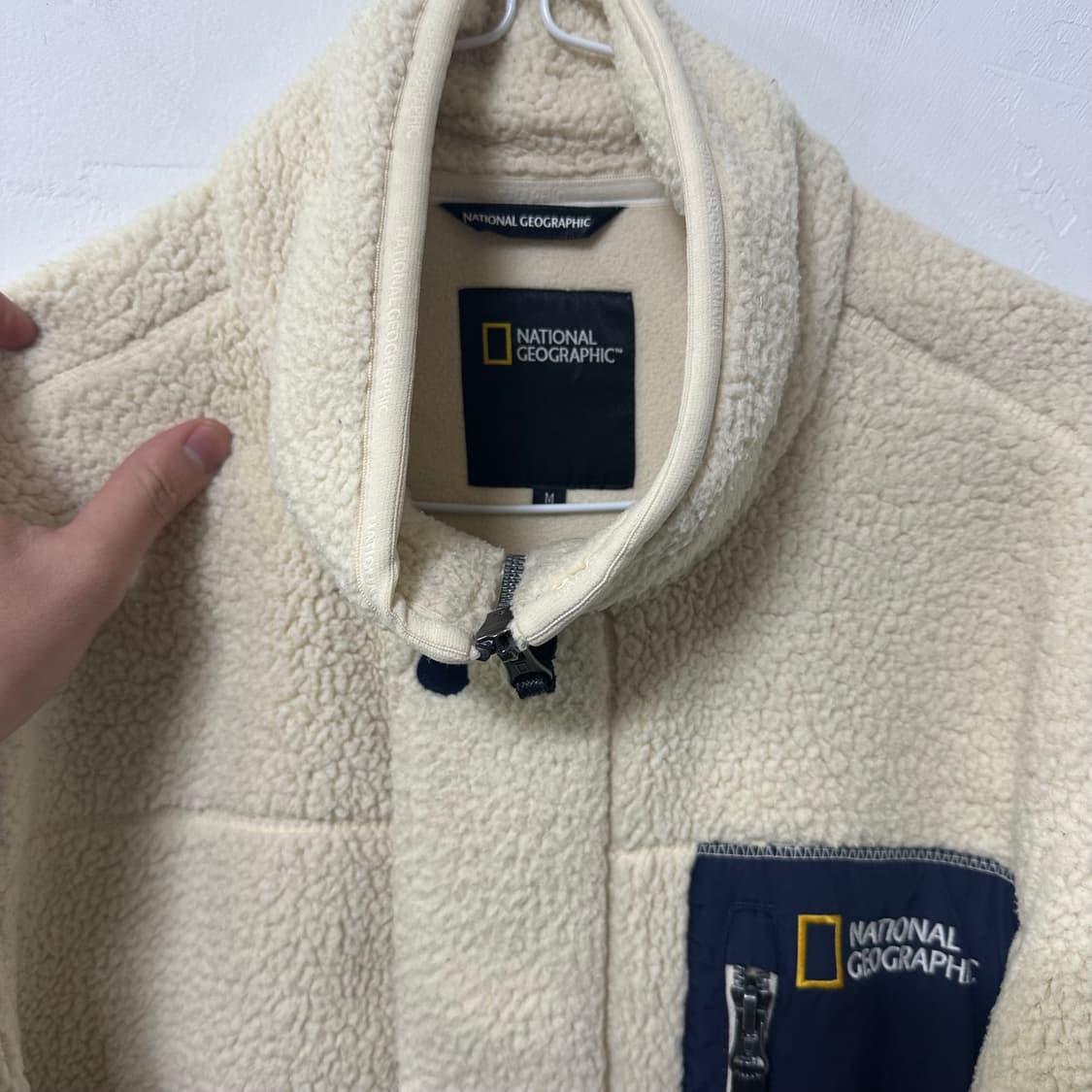 (95) 내셔널지오그래픽 뽀글이 롱 코트 아이보리 상품이미지2