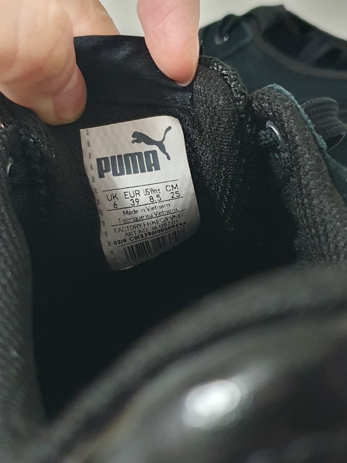 250mm 푸마 비키 플랫폼 블랙 스웨이드 레이스 업 상품이미지9