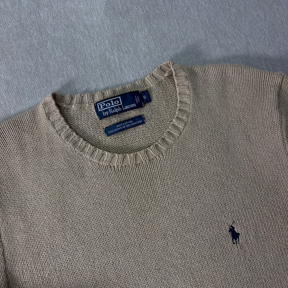 95 폴로랄프로렌 코튼 베이지 니트 상품이미지2