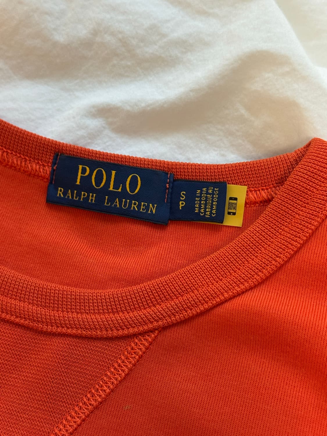 폴로 랄프로렌 오렌지 맨투맨 S (새상품) 상품이미지4