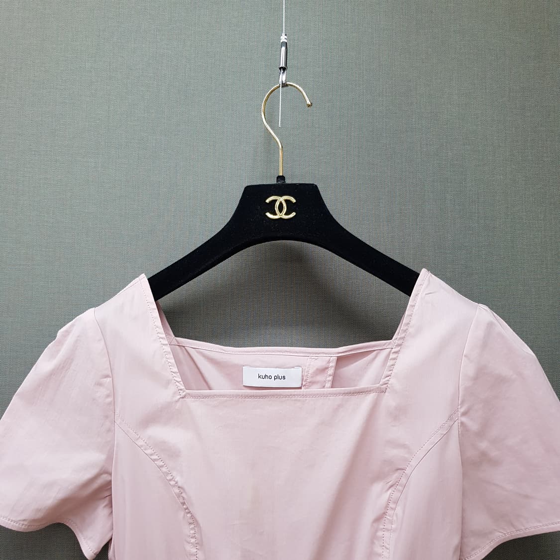 구호플러스 2025 스퀘어넥 미니 원피스 S사이즈 상품이미지2